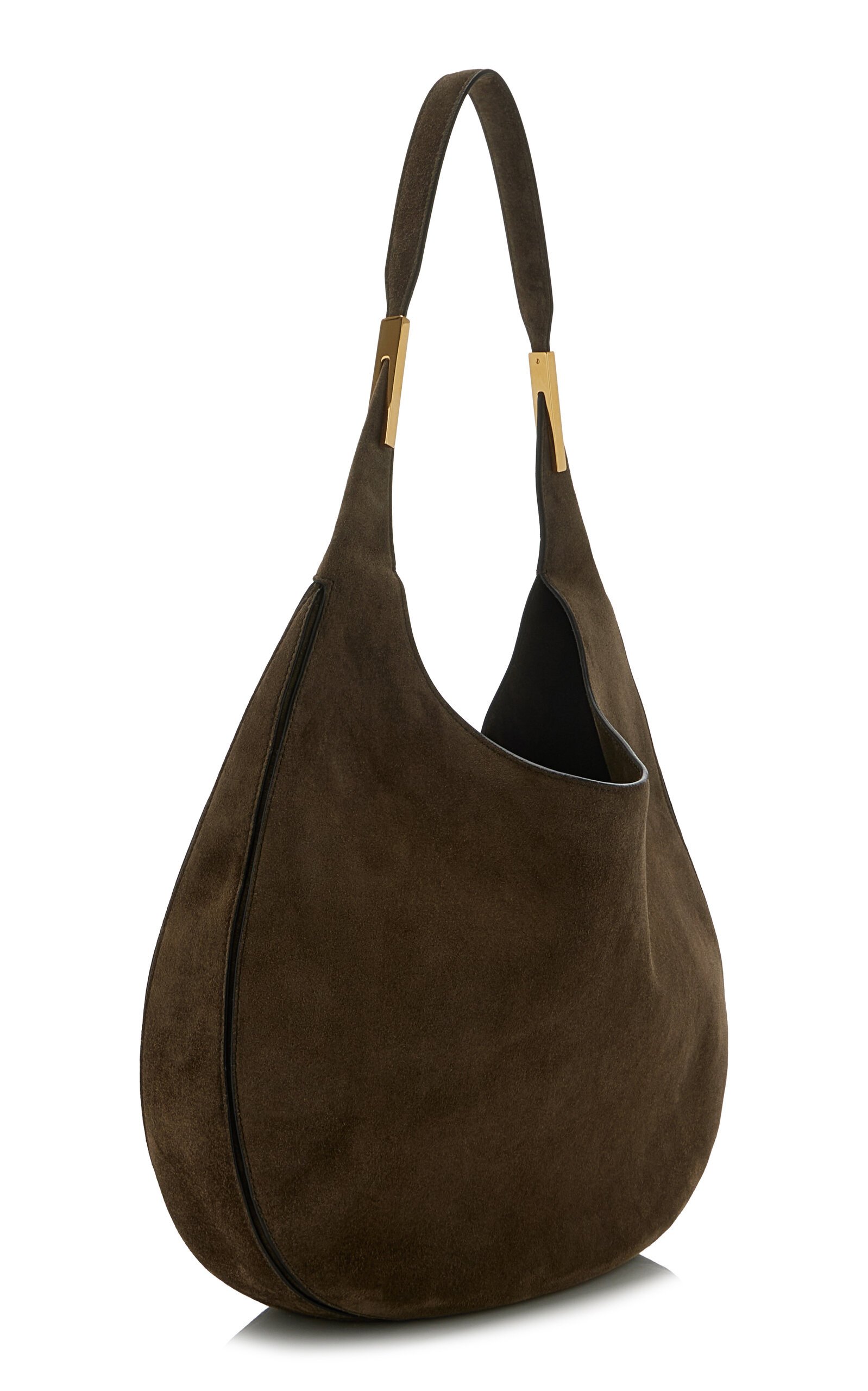 The Small Florence Suede Hobo Bag brown - 3