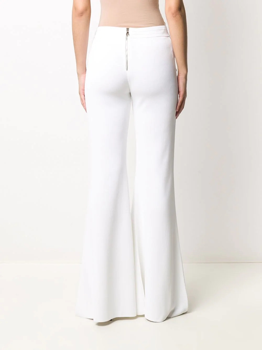 high-waisted flared trousers - 4