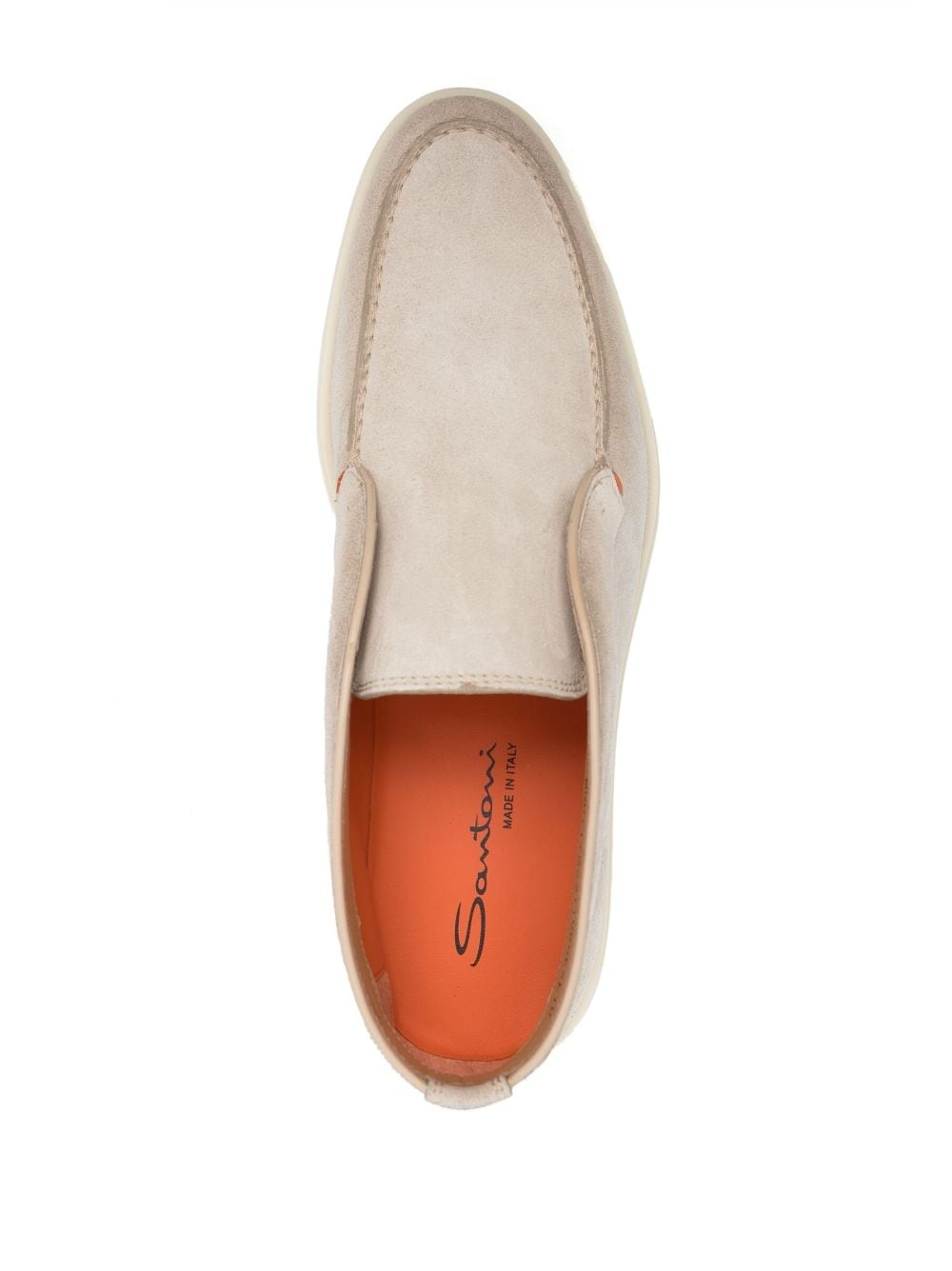 tonal-stitching leather boots - 4