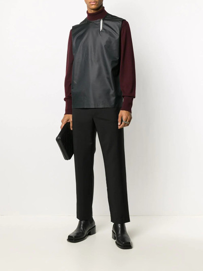 Raf Simons zip-front sleeveless shirt outlook