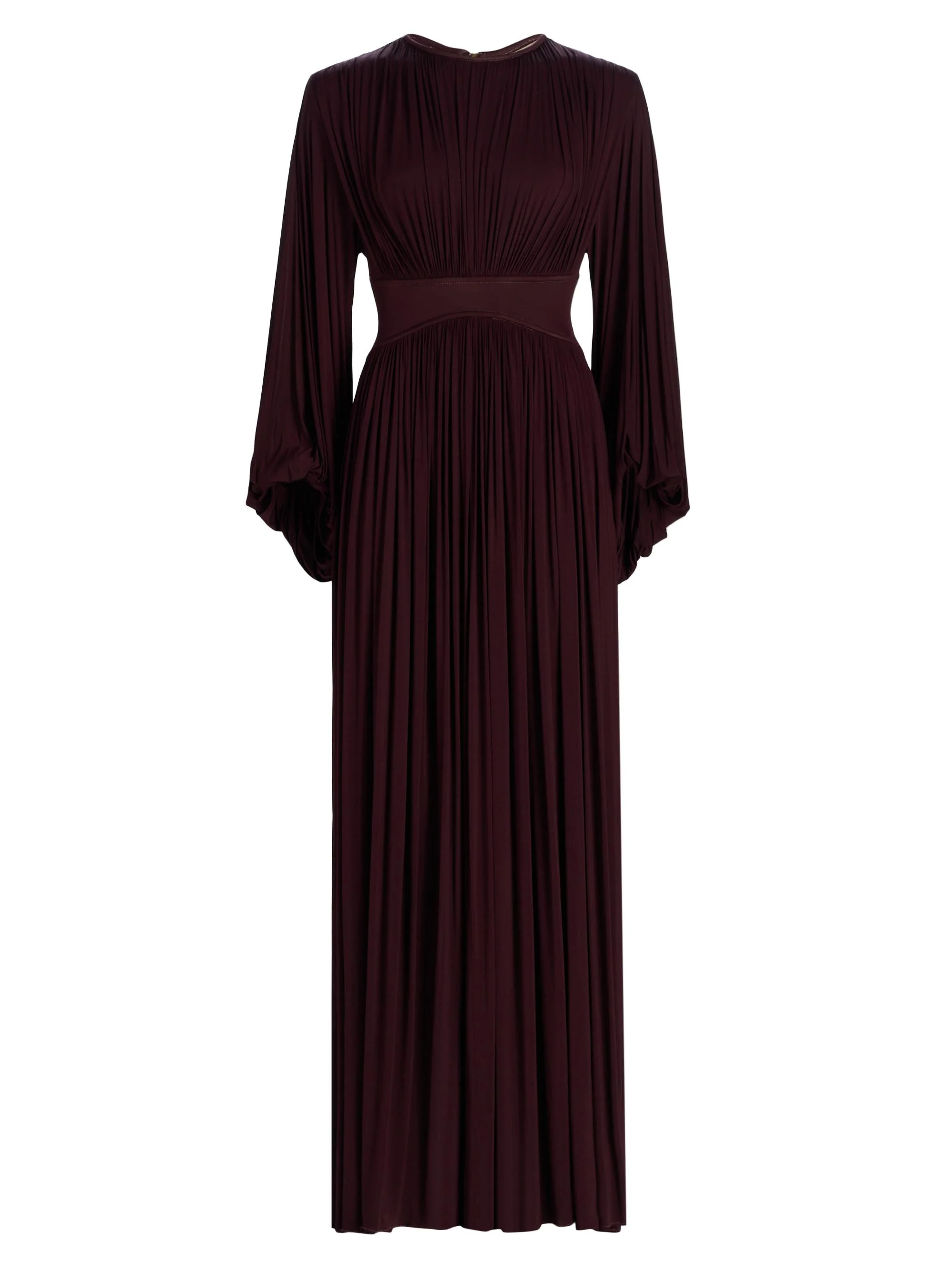Women's Luna Billow Pleated Maxi Dress - Mahogany - 1