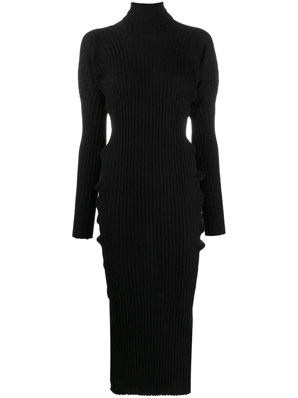 ribbed knitted dress - 1