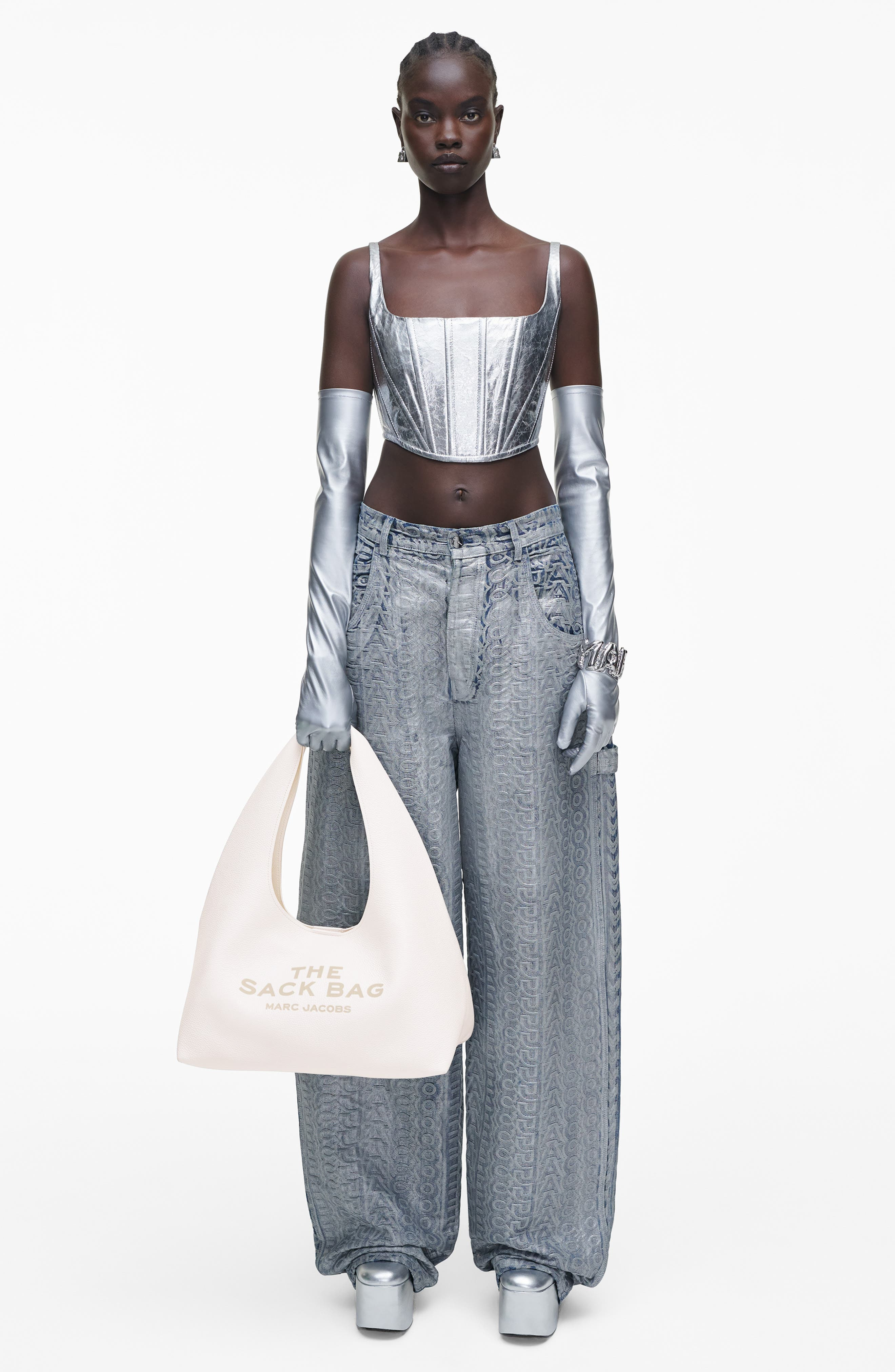 Marc Jacobs The Leather Sack Bag in White at Nordstrom - 2