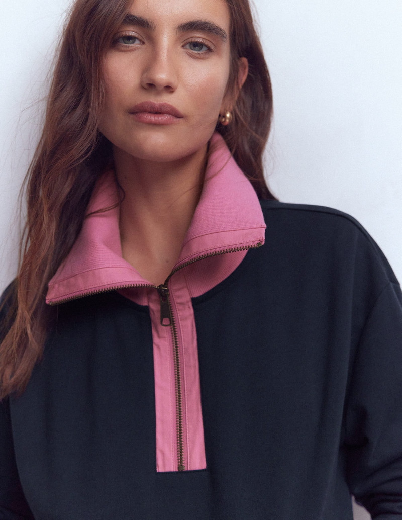 Colourblock Sweatshirt-Pink and Navy 3