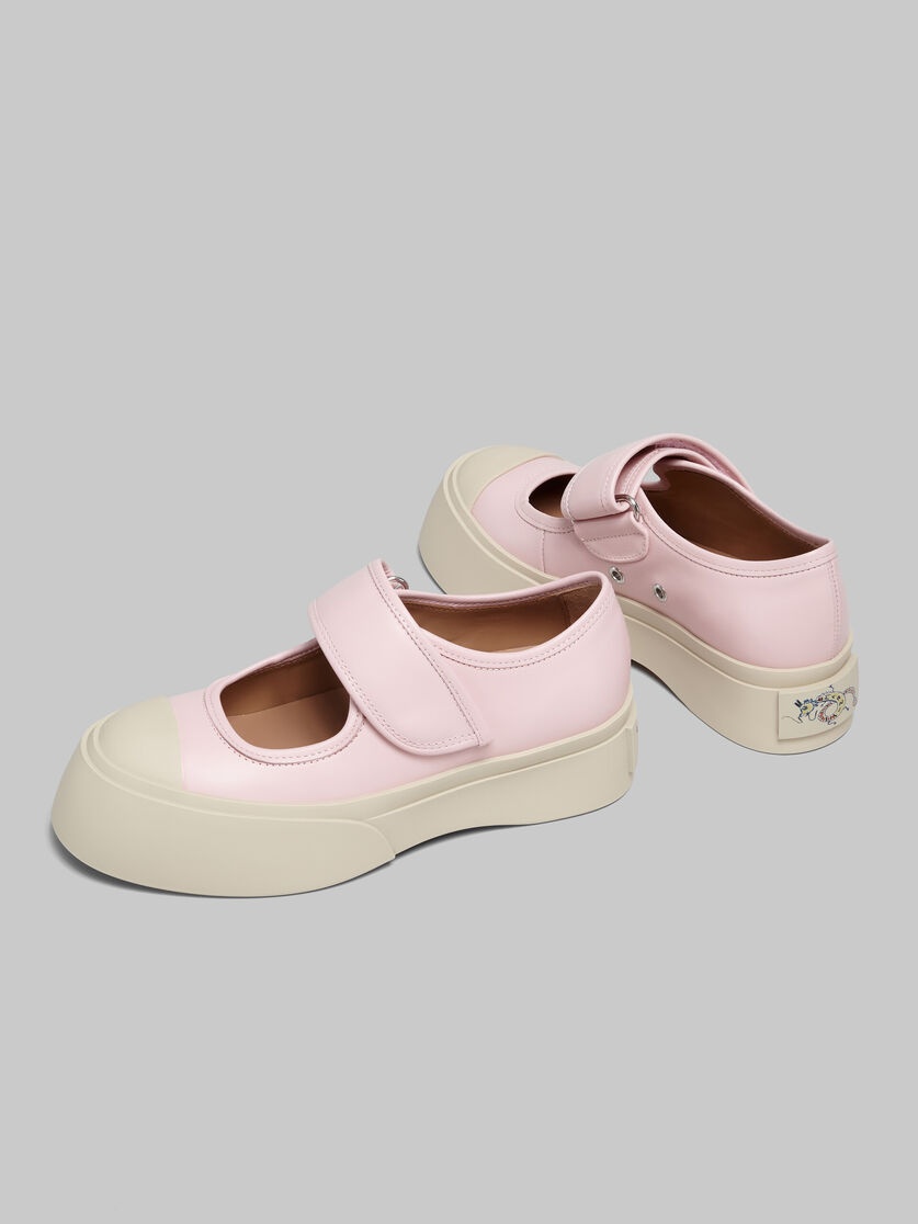 LIGHT PINK NAPPA LEATHER MARY JANE SNEAKER - 5