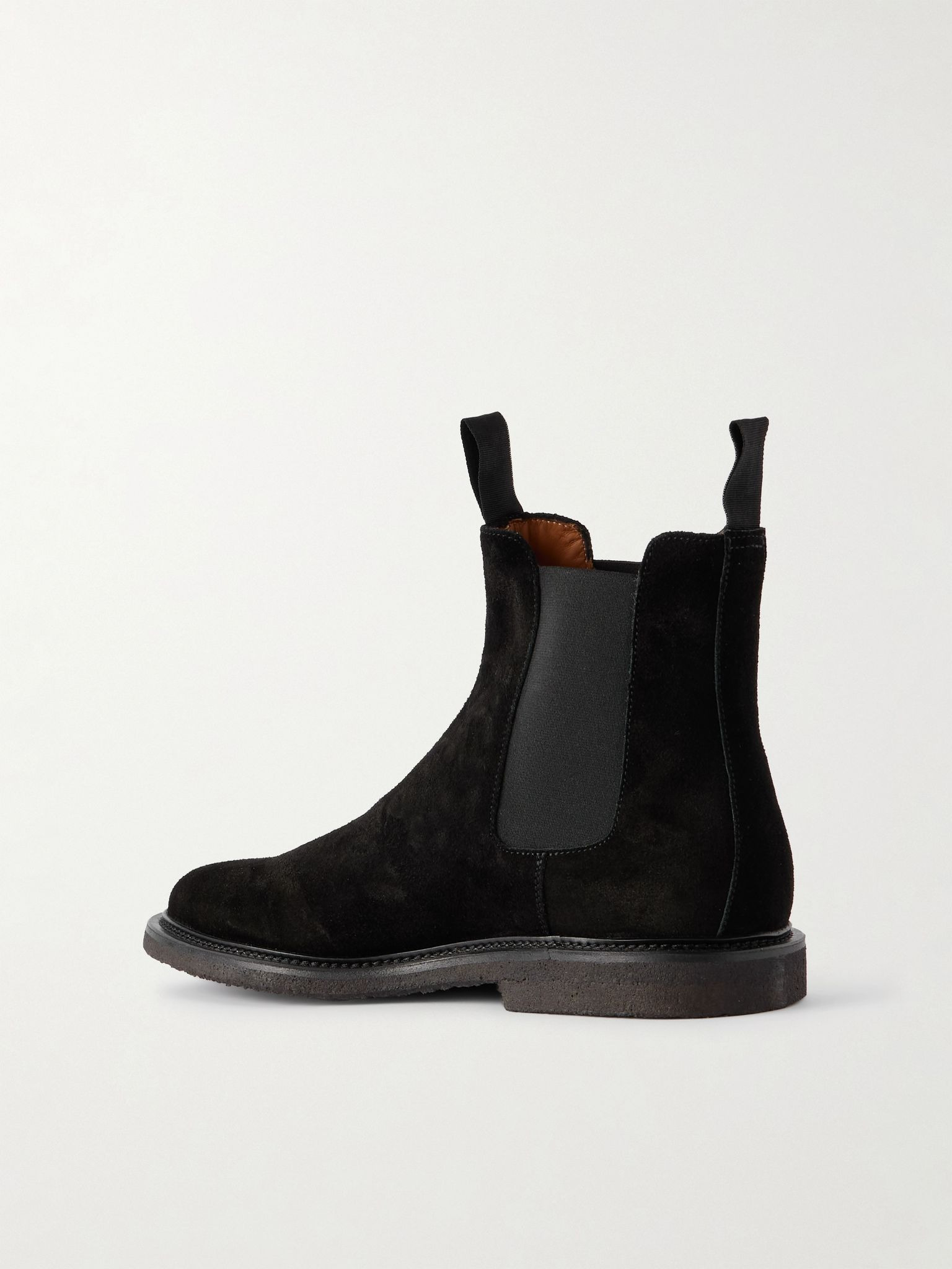 Waxed-Suede Chelsea Boots Black - 4