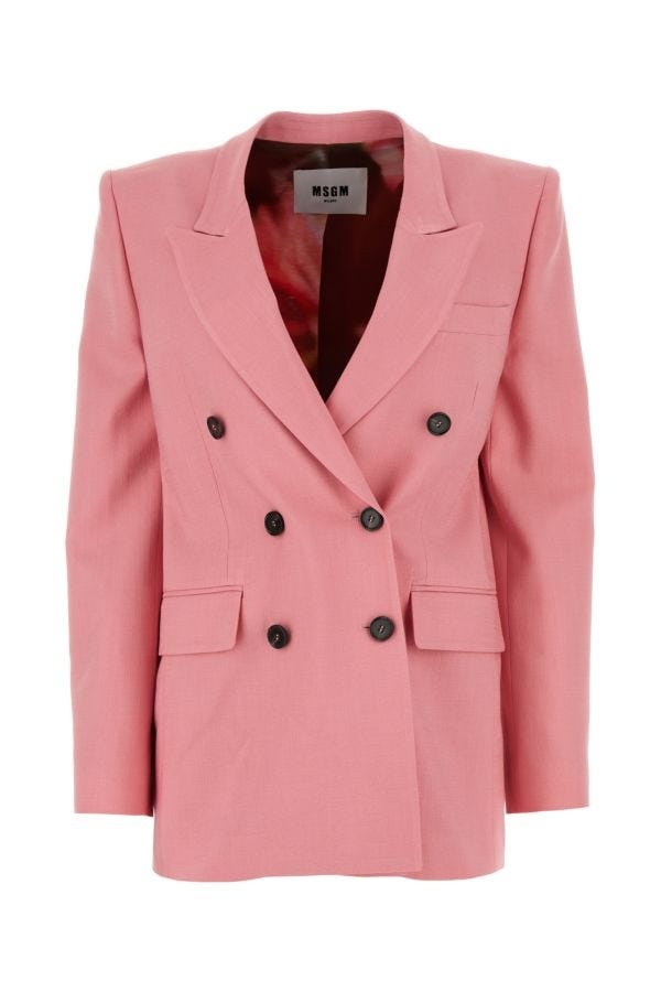 【関税&送料込】Msgm Pink Stretch Viscose Blend Blazer MSGM Pink stretch viscose blend blazer | gebnegozionline