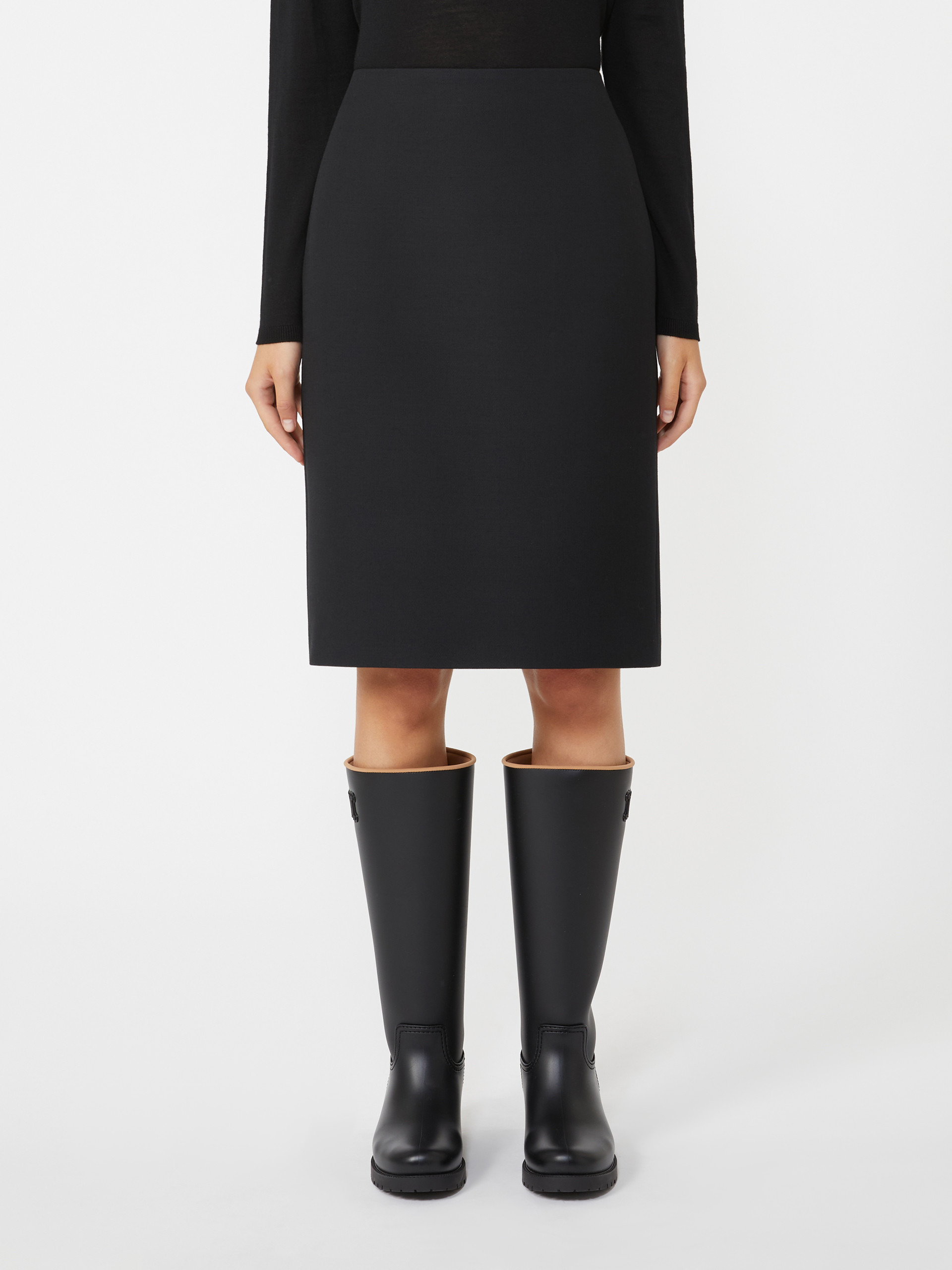 ADORATO1234 Wool and silk pencil skirt - 3