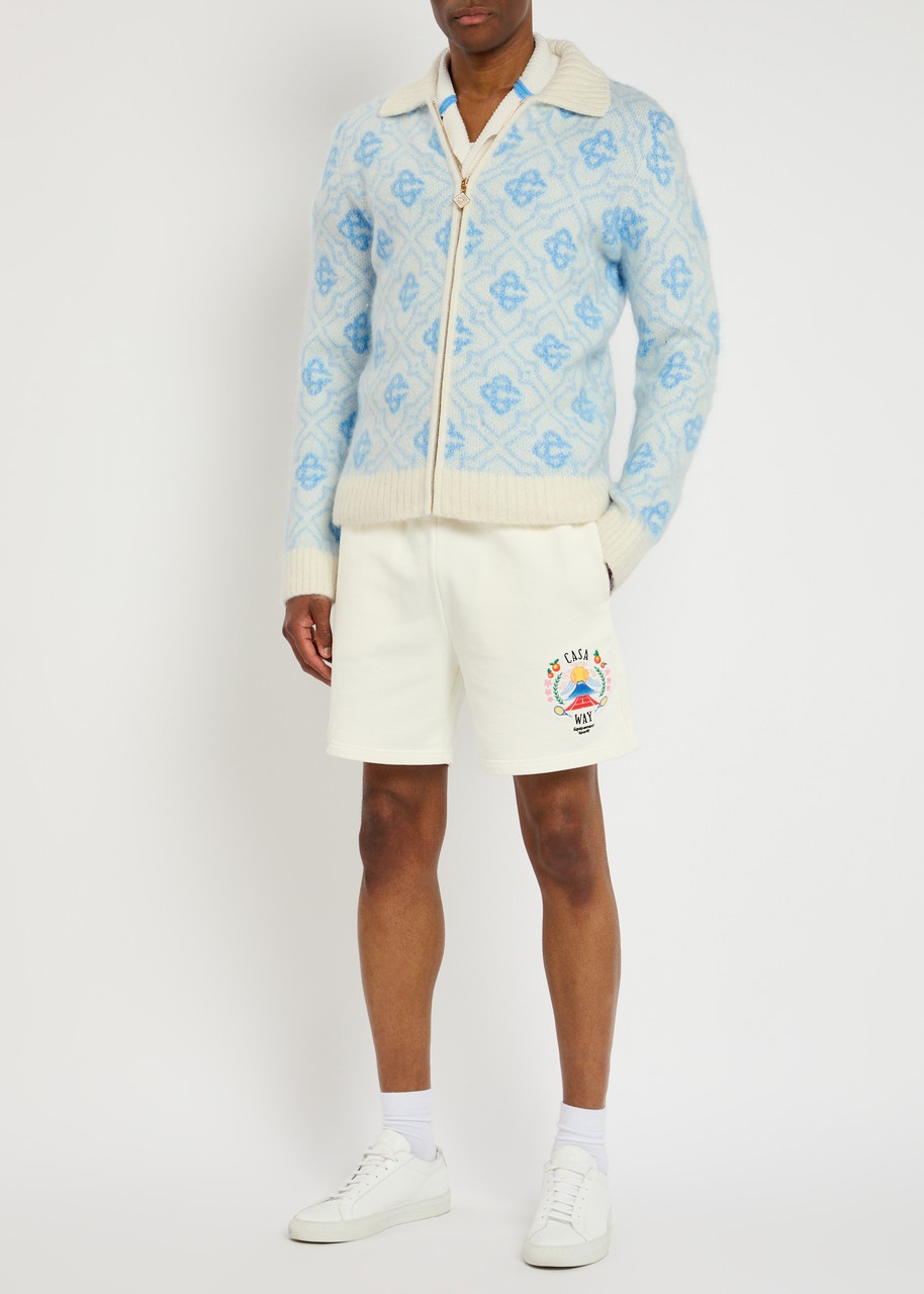 Casablanca Logo-monogrammed Brushed-knit Jacket - 4