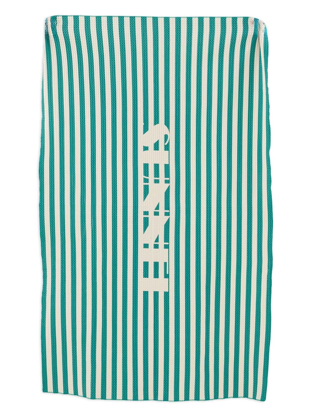 striped central-logo beach towel - 2