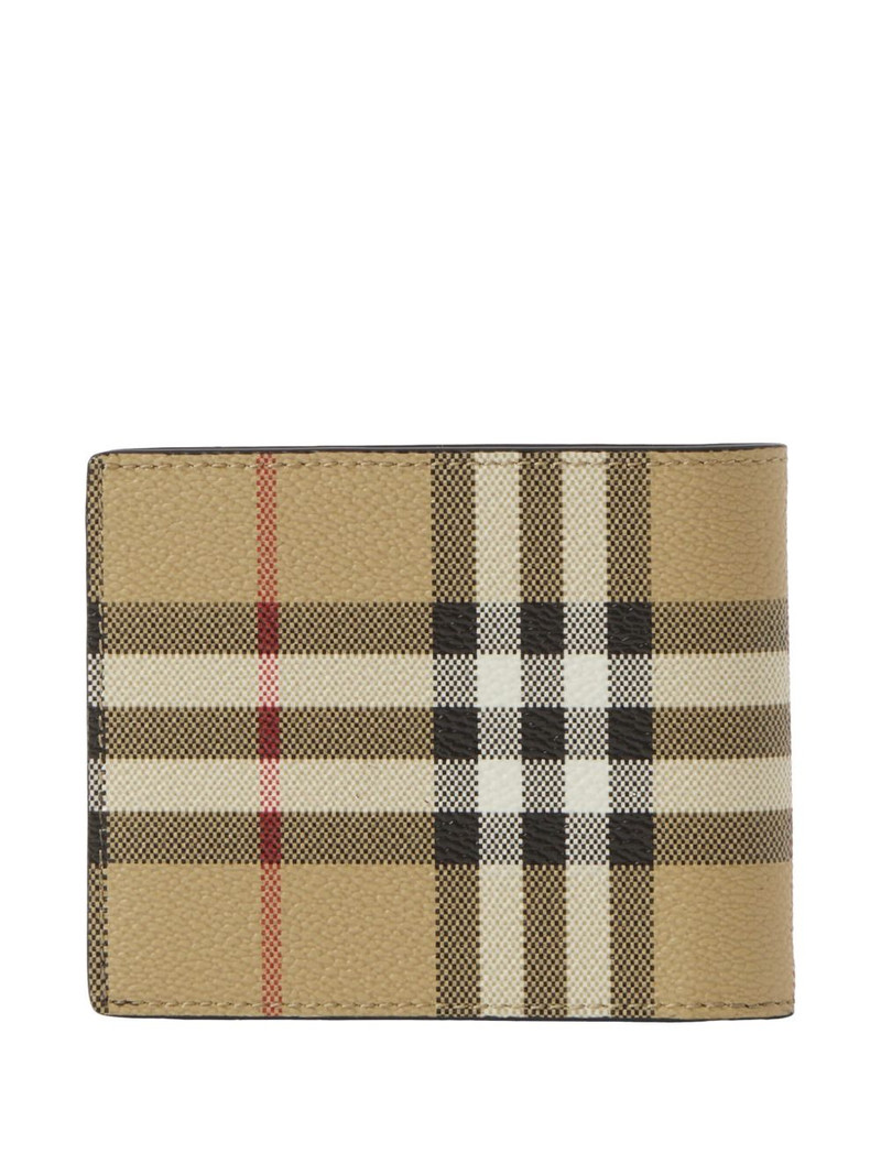 Burberry checkered bi-fold wallet outlook