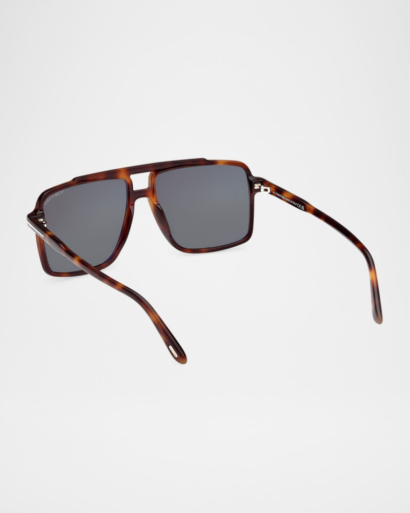 TOM FORD Men's Kemp Acetate Square Sunglasses outlook