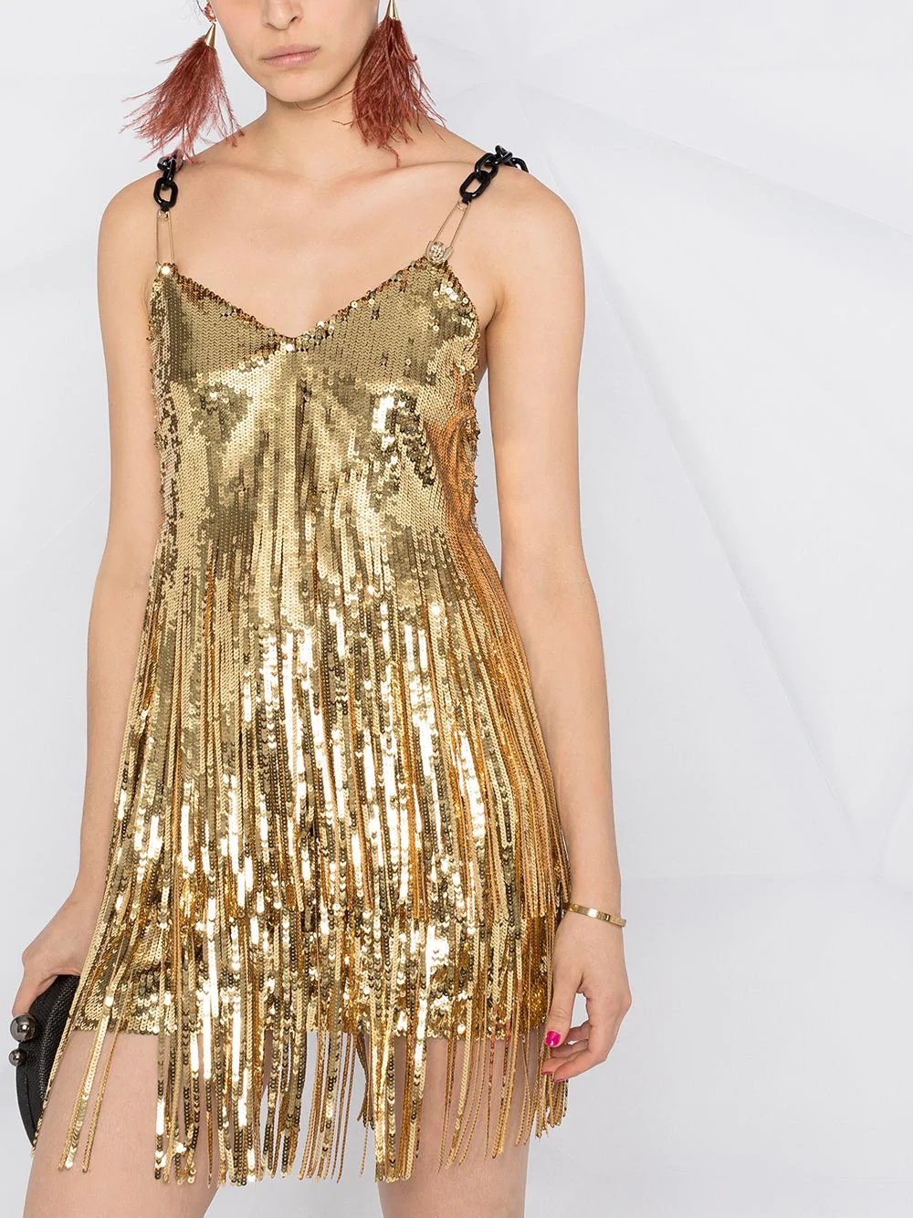 sequin fringe flapper dress - 5