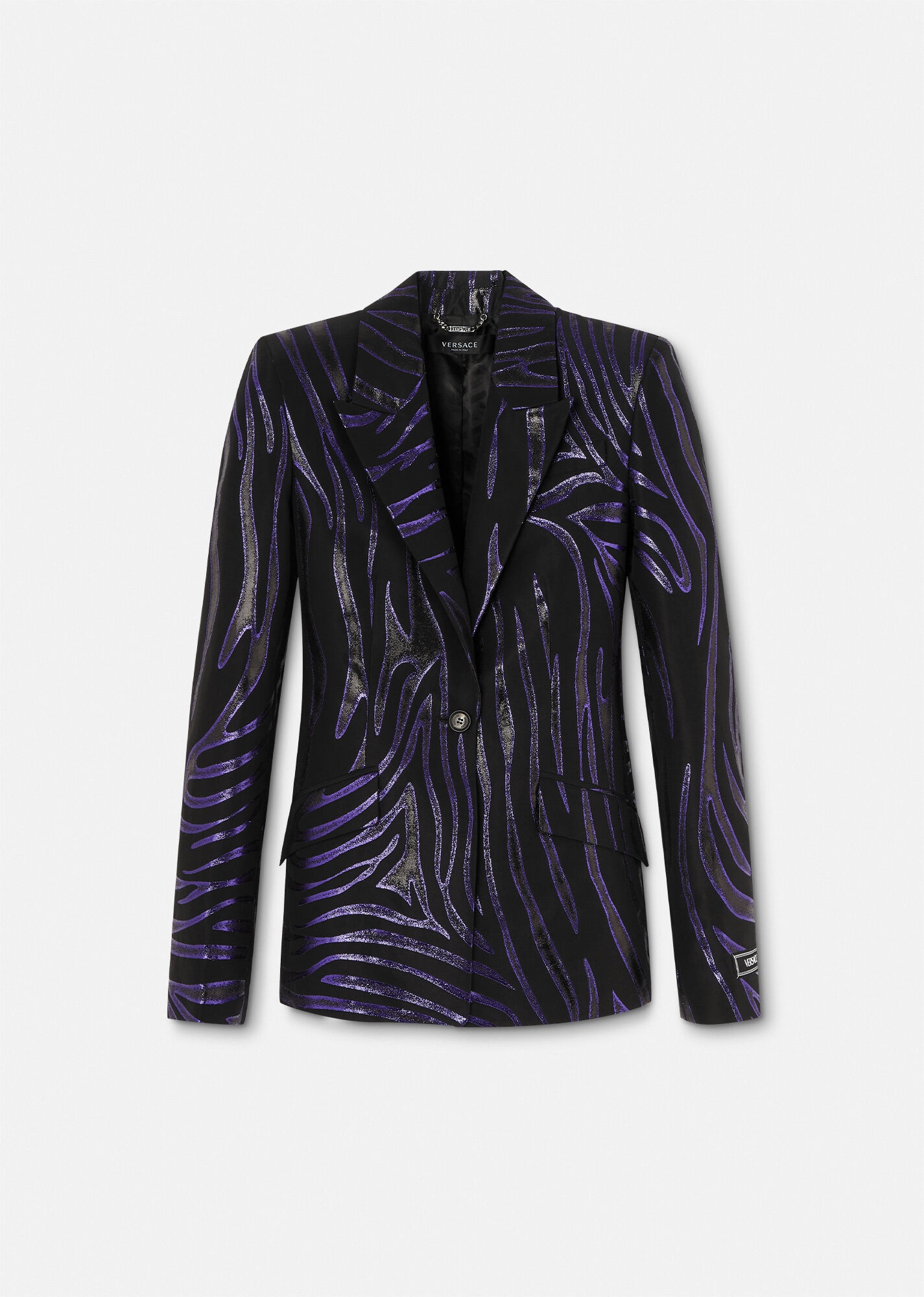 Zebra Single-Breasted Blazer - 1