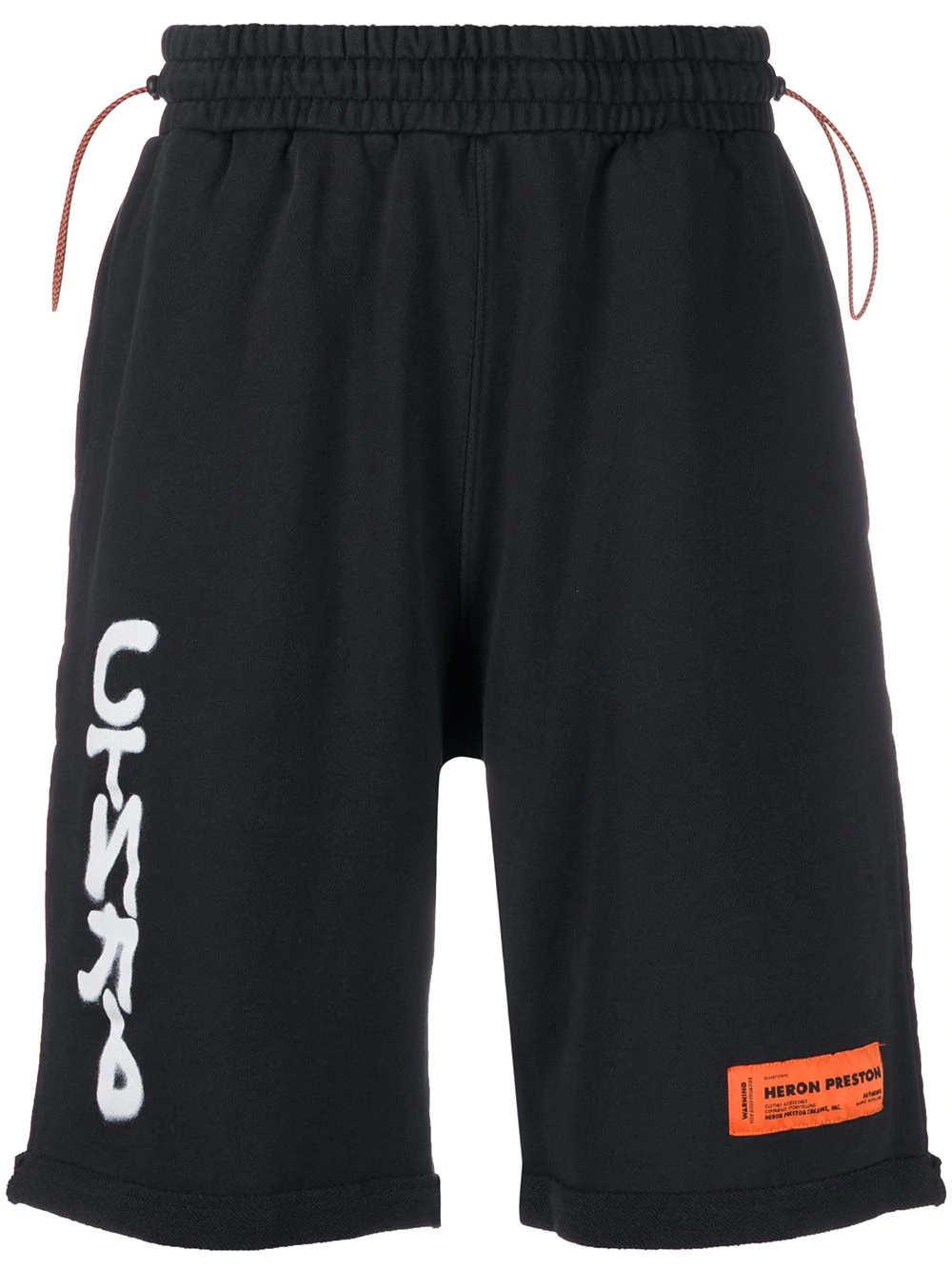 logo patch track shorts - 1