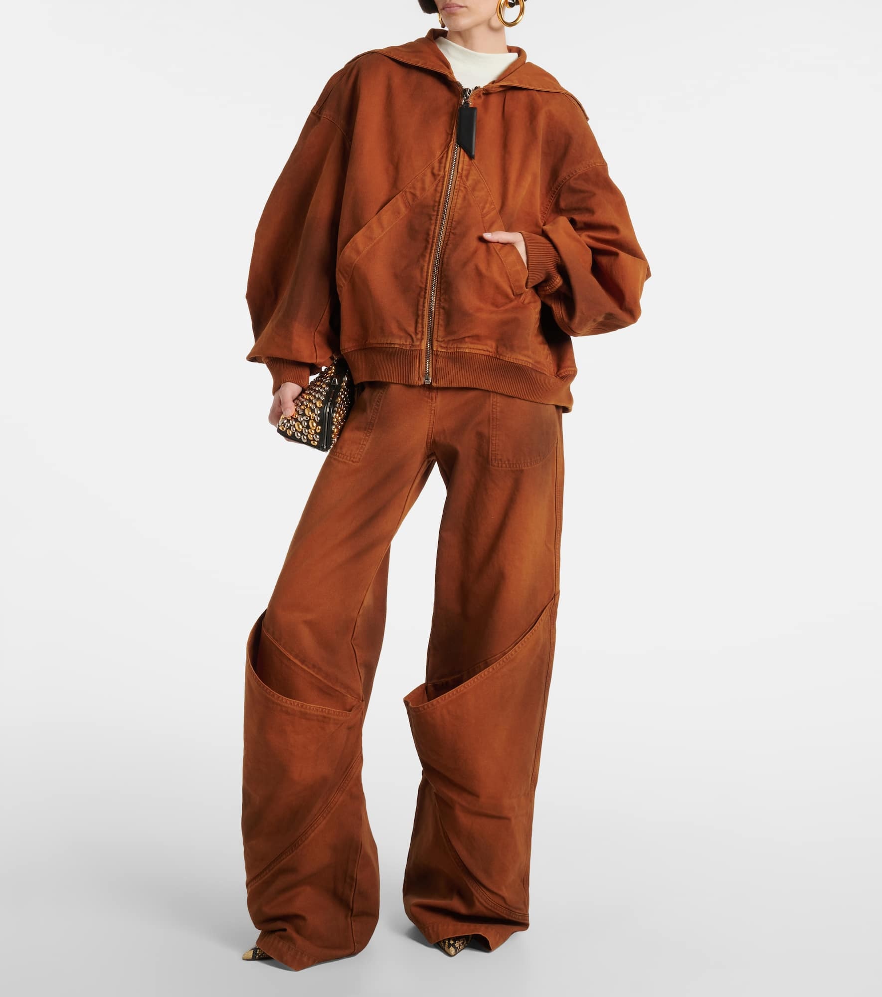 Dégradé cotton zip-up hoodie - 2