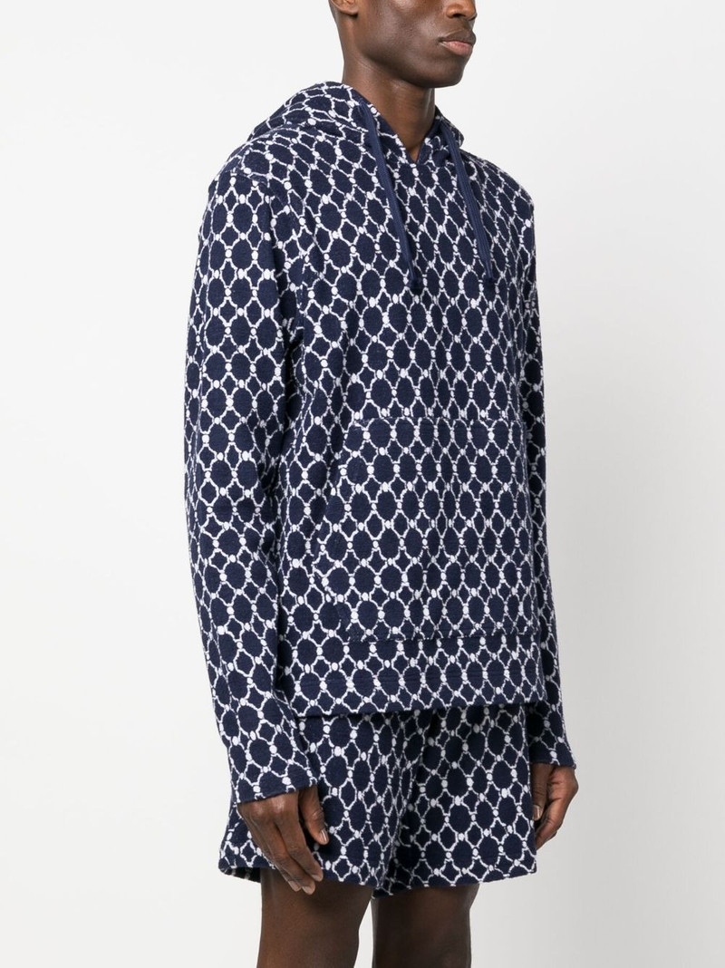 Blaine geometric-pattern terry-cloth hoodie 3