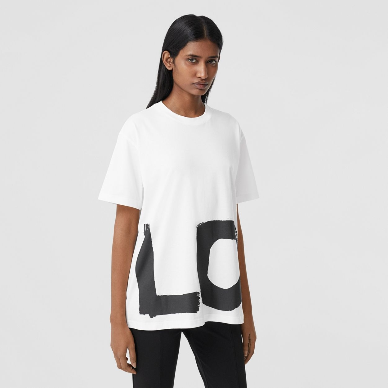 Love Print Cotton Oversized T-shirt - 6