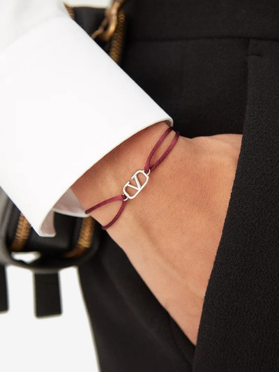 Valentino V-logo cord bracelet outlook