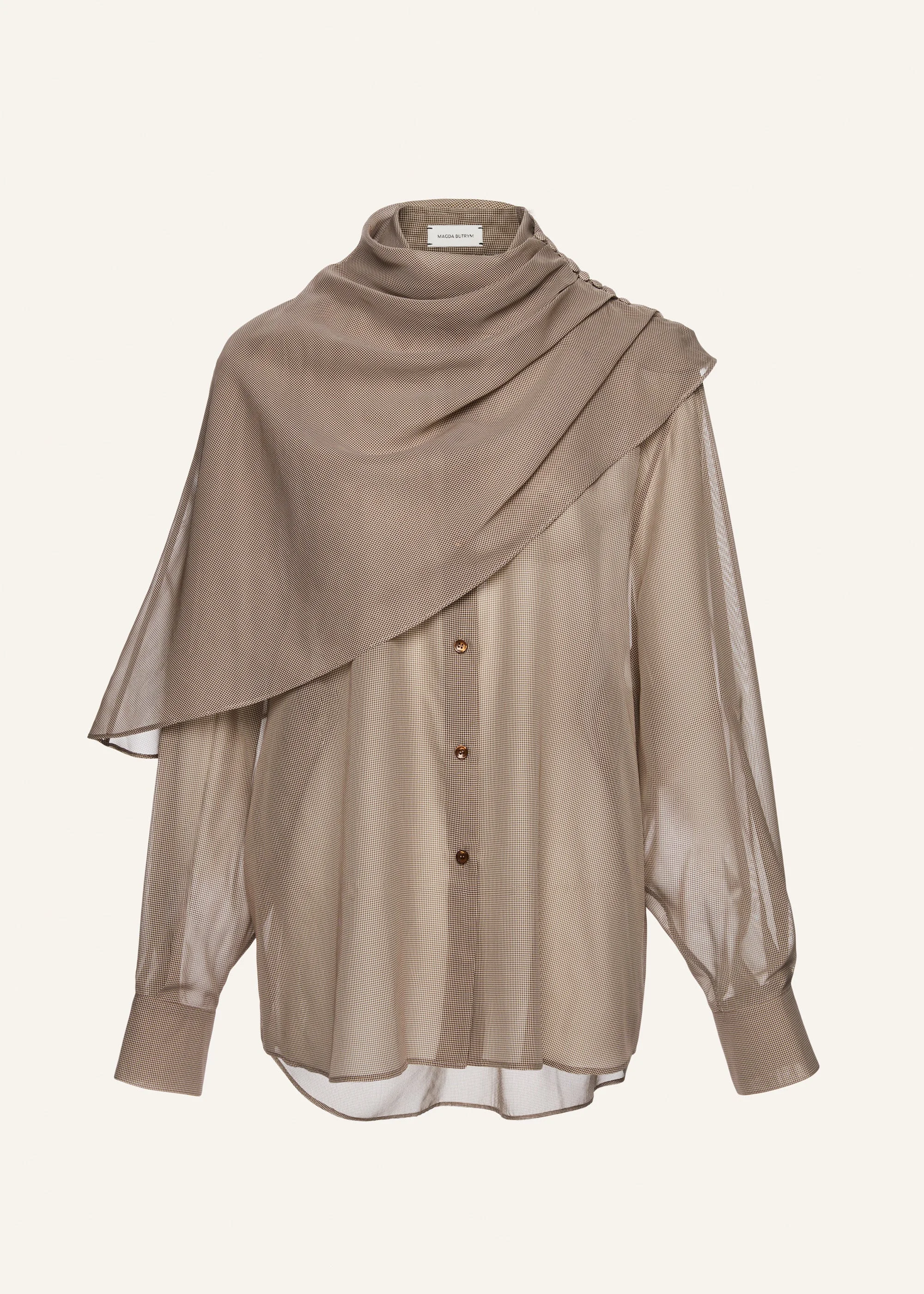 Classic oversized shirt in brown - 1