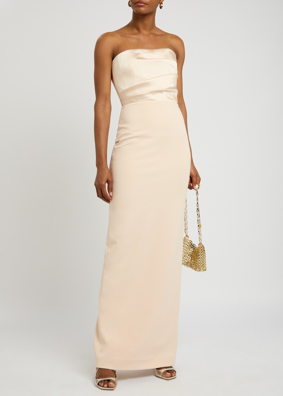 Solace London Afra Strapless Stretch-crepe Gown - 4