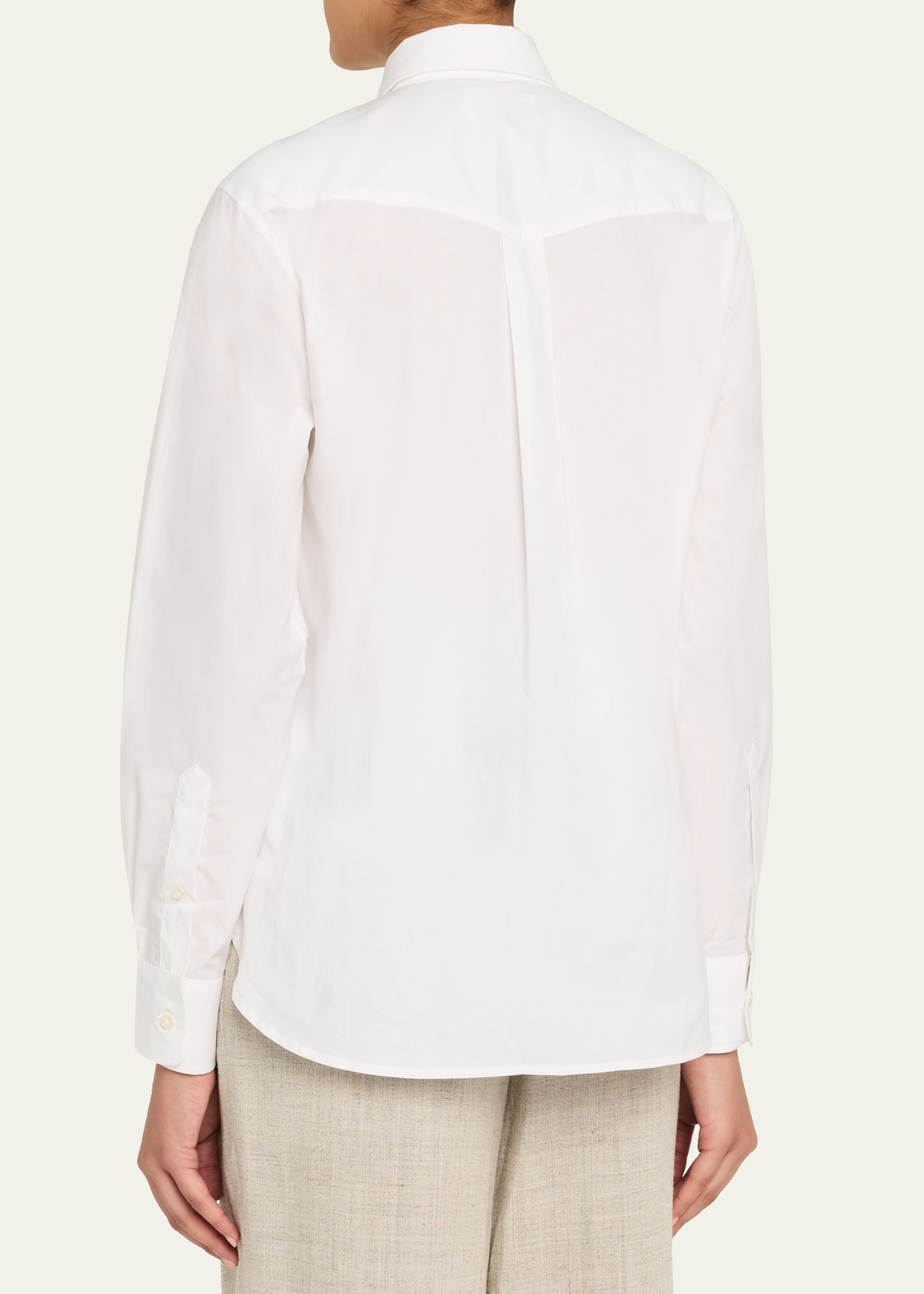 Ella Long-Sleeve Cotton Poplin Shirt - 3
