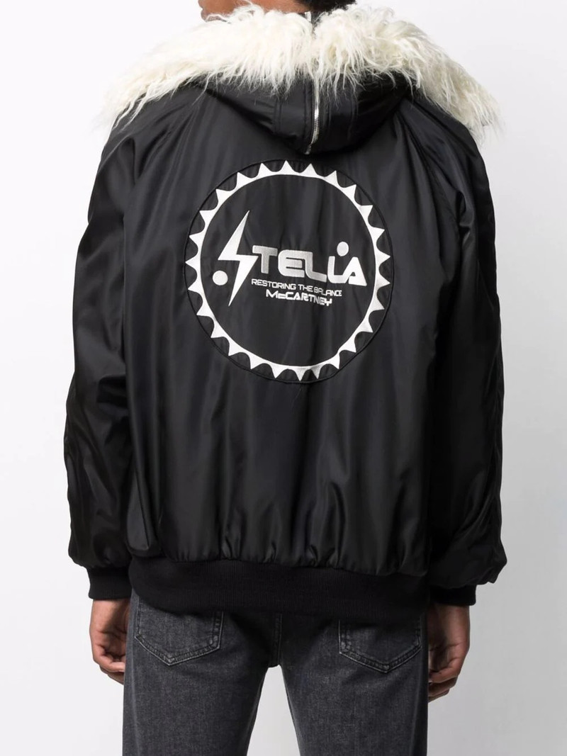 logo-embroidered hooded jacket 5