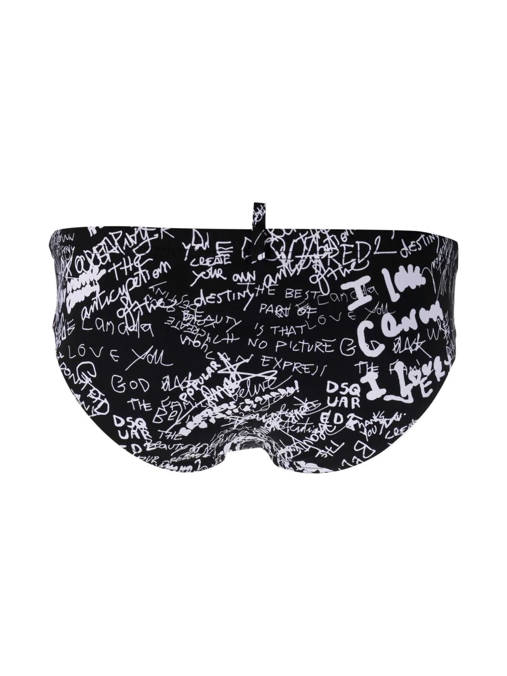 slogan-print swimming shorts - 2