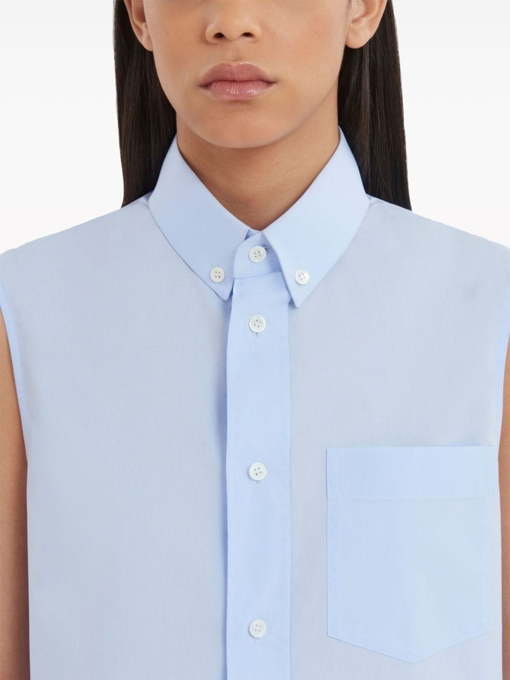 sleeveless cotton shirt - 5