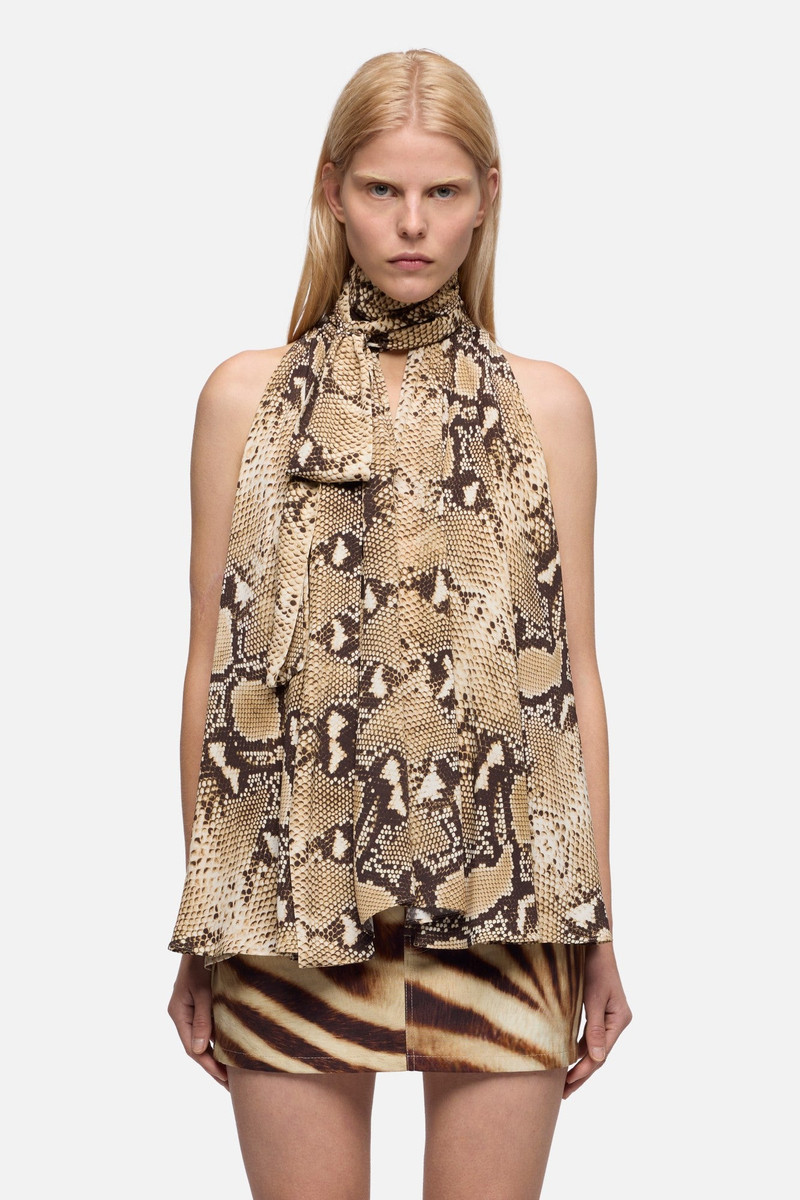SLEEVELESS BLOUSE in Viscose Ecru 3
