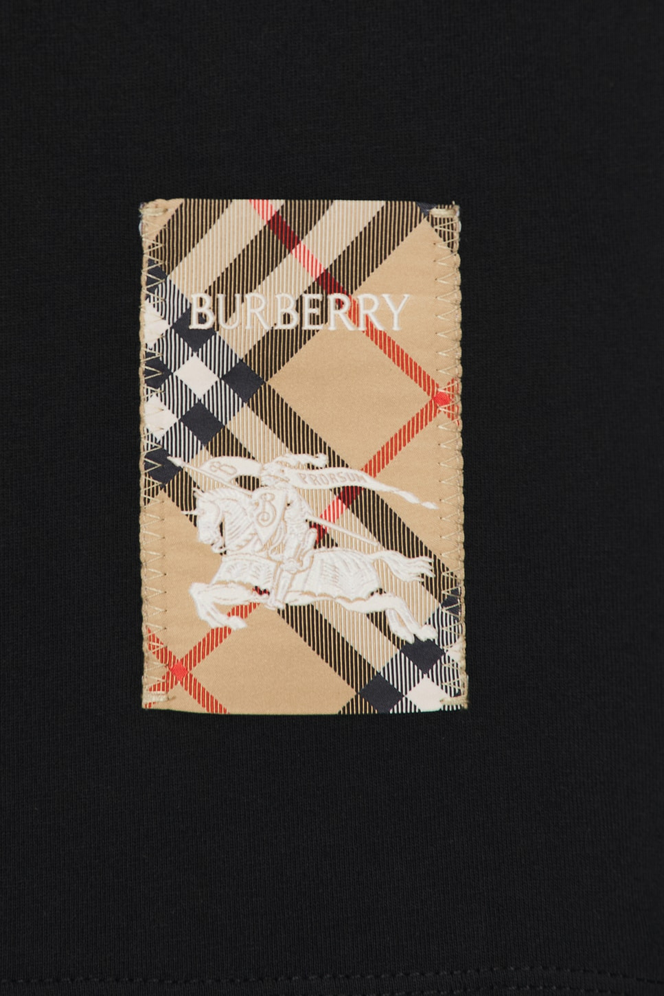 T-Shirt With Check Label - 3