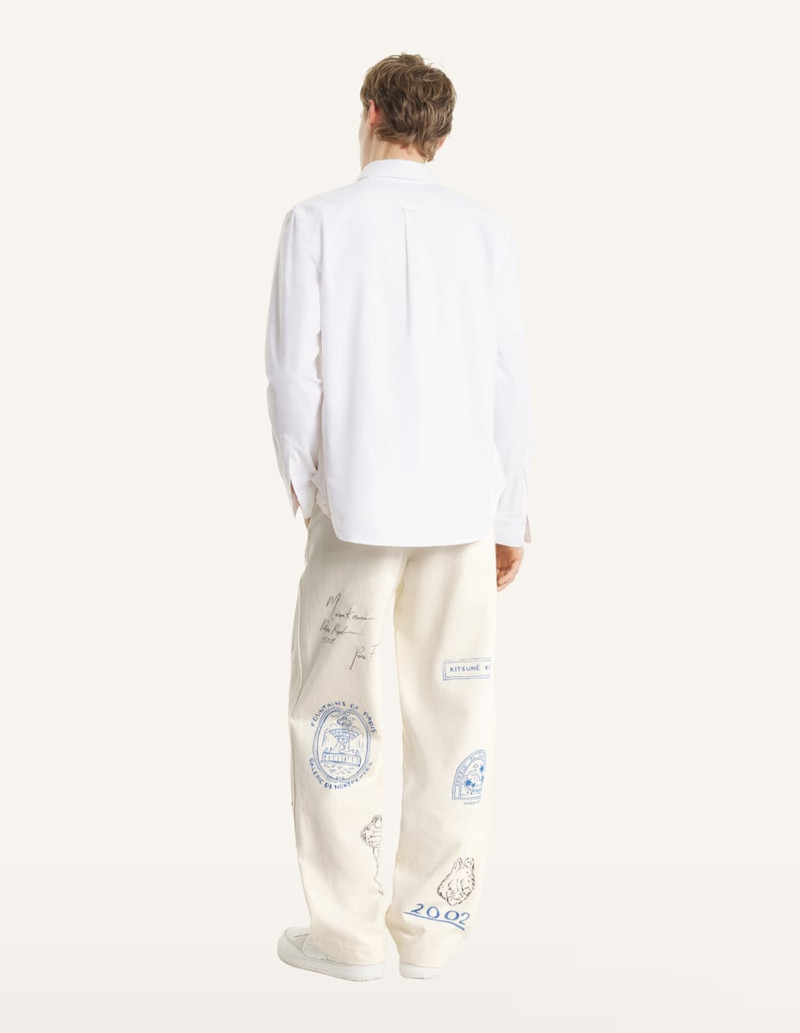 MAISON KITSUNE x KURO HANDWRITTEN POSTCARD TROUSER 5