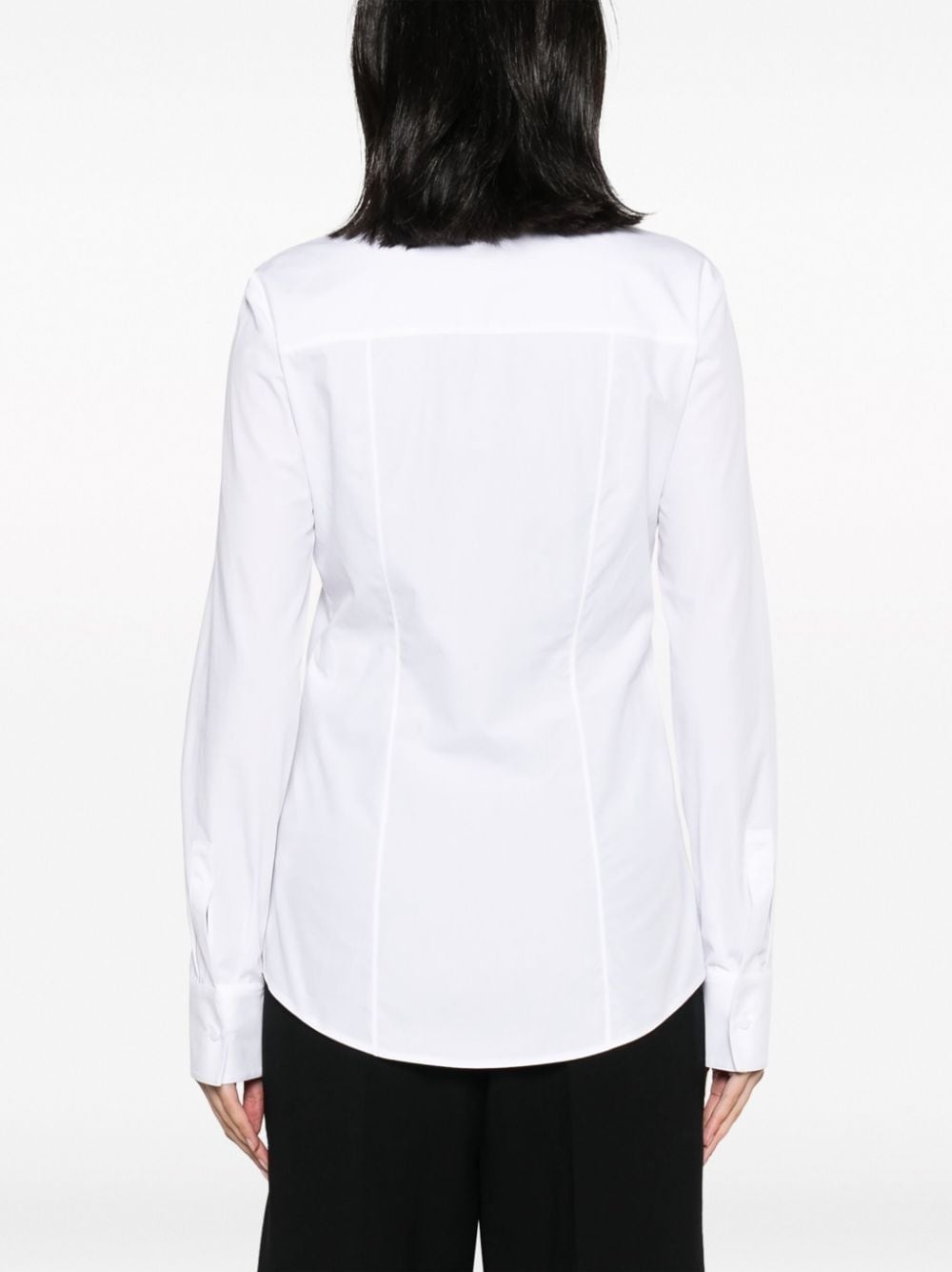 pointed-collar long-sleeve shirt - 4