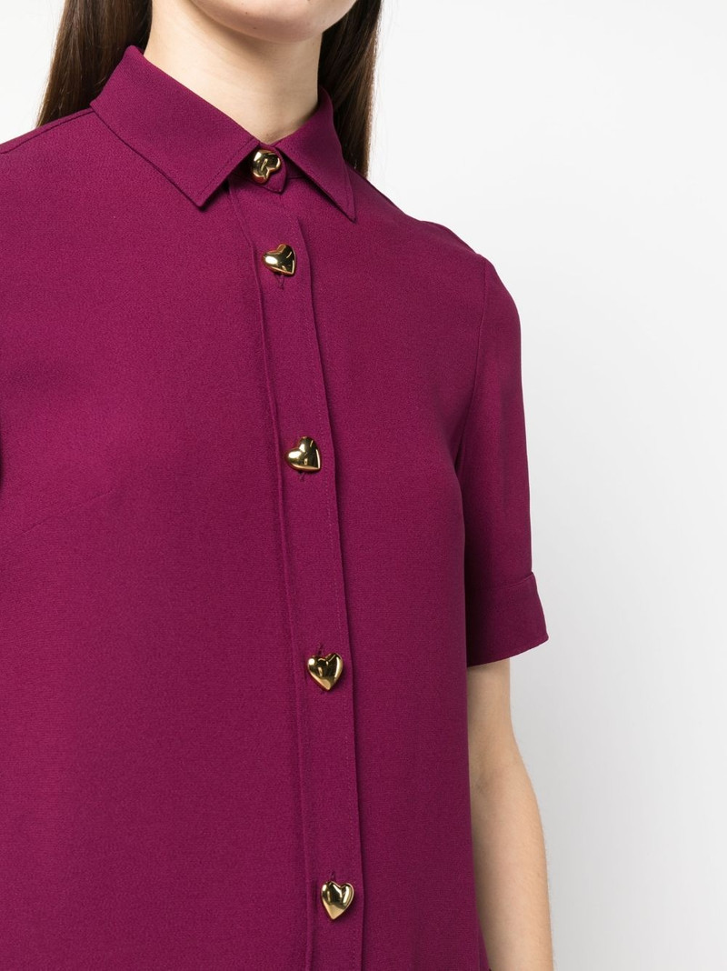 heart-button short-sleeve dress 5