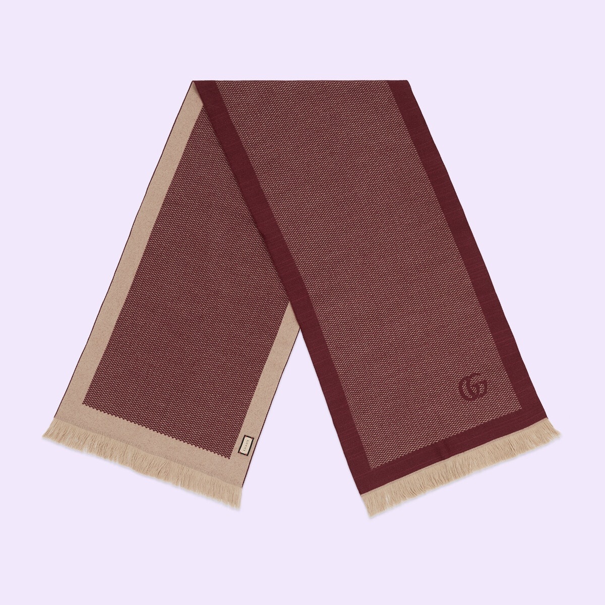 Double G cashmere scarf - 2