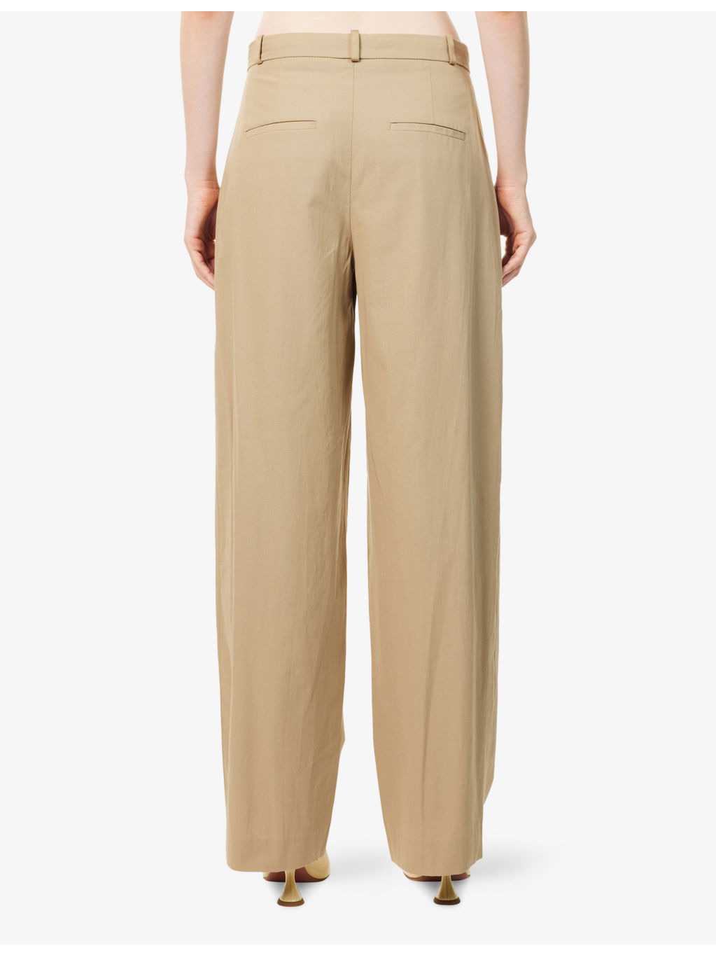 Pleated Straight-Leg Stretch-Cotton Trousers - 4