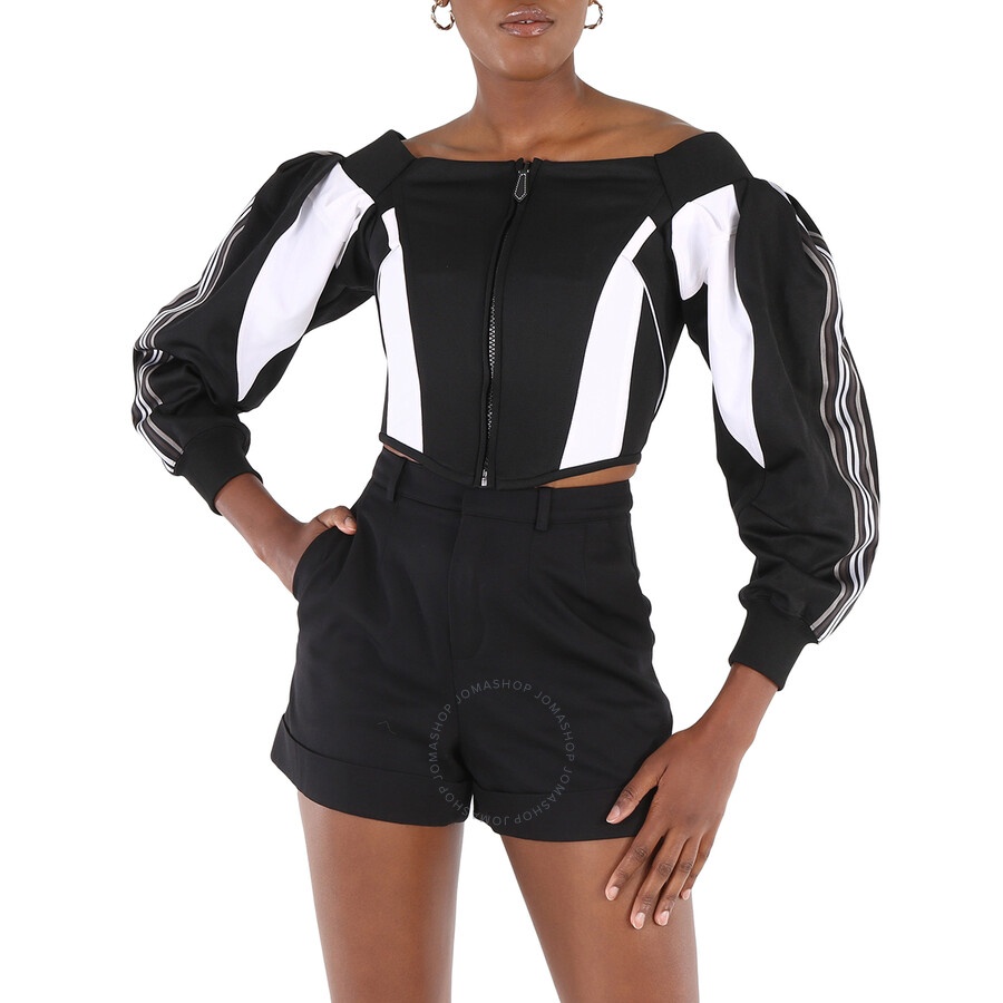 Burberry Black Jersey Off Shoulder Corset Top - 4
