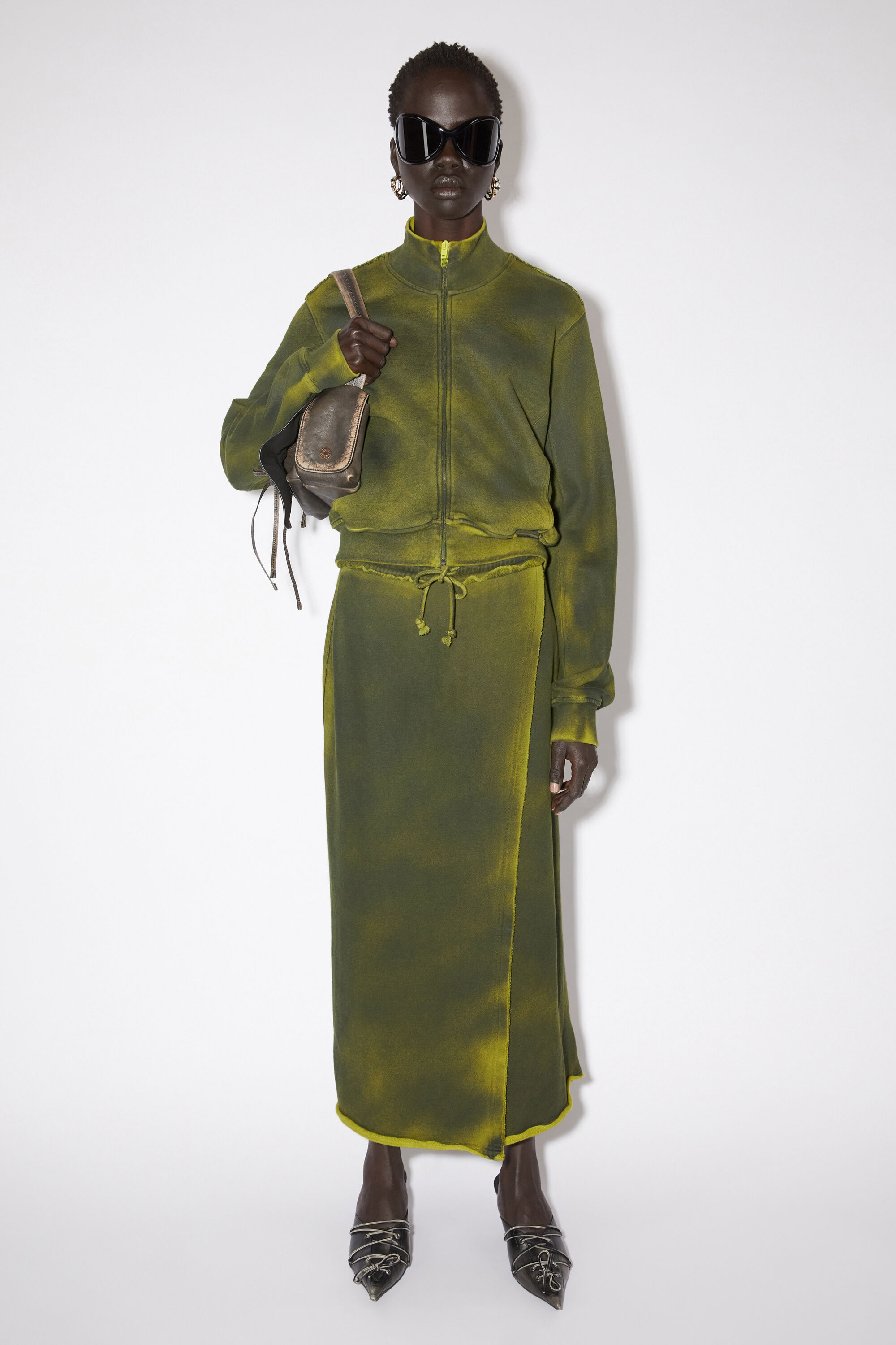 Dyed fleece skirt - Acid yellow - 2