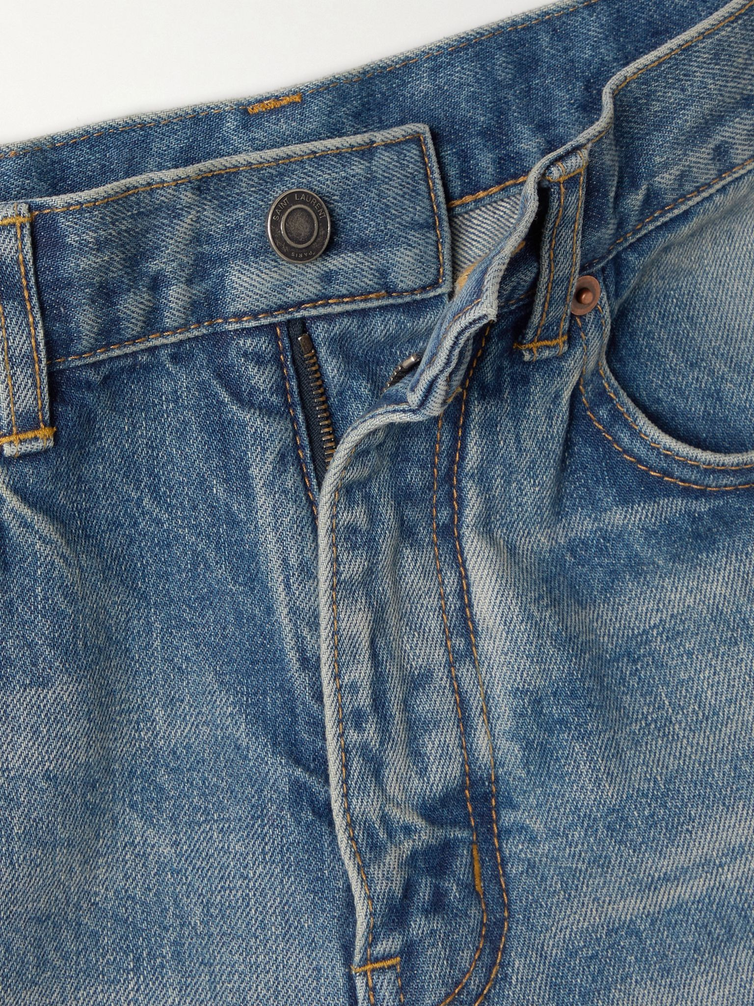 Mid-rise straight-leg jeans Blue - 5