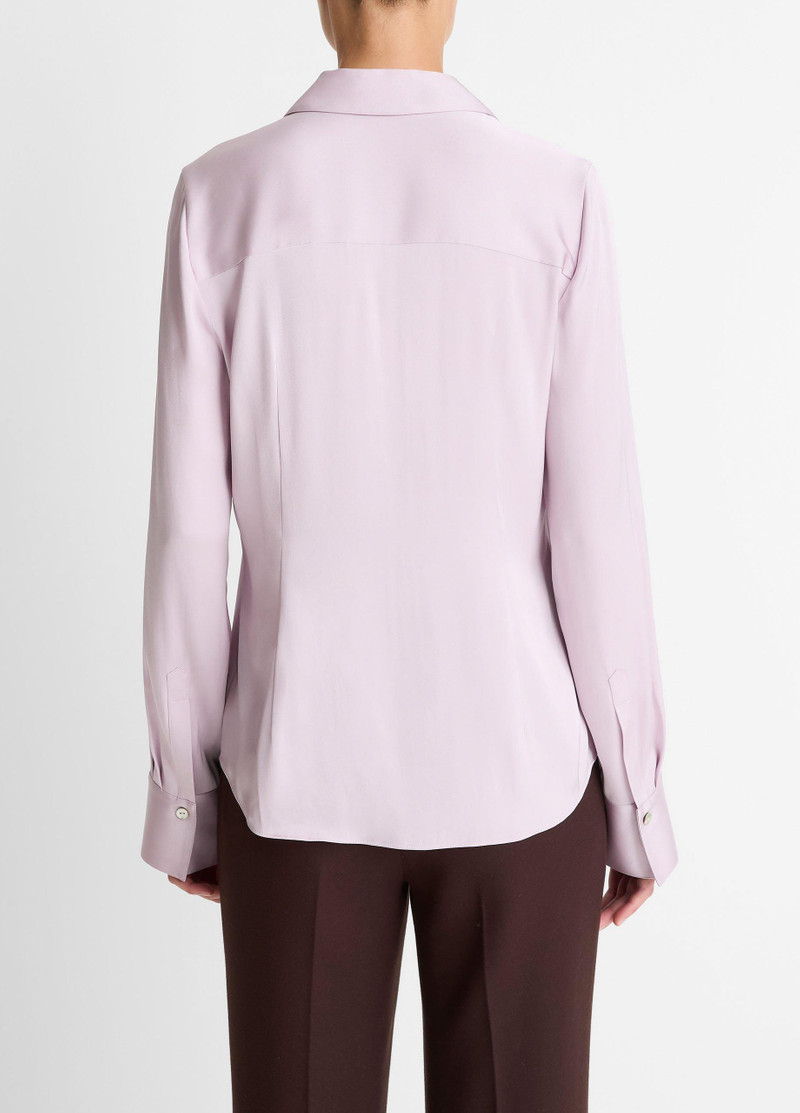Vince Silk-Blend Slim Button-Front Blouse outlook