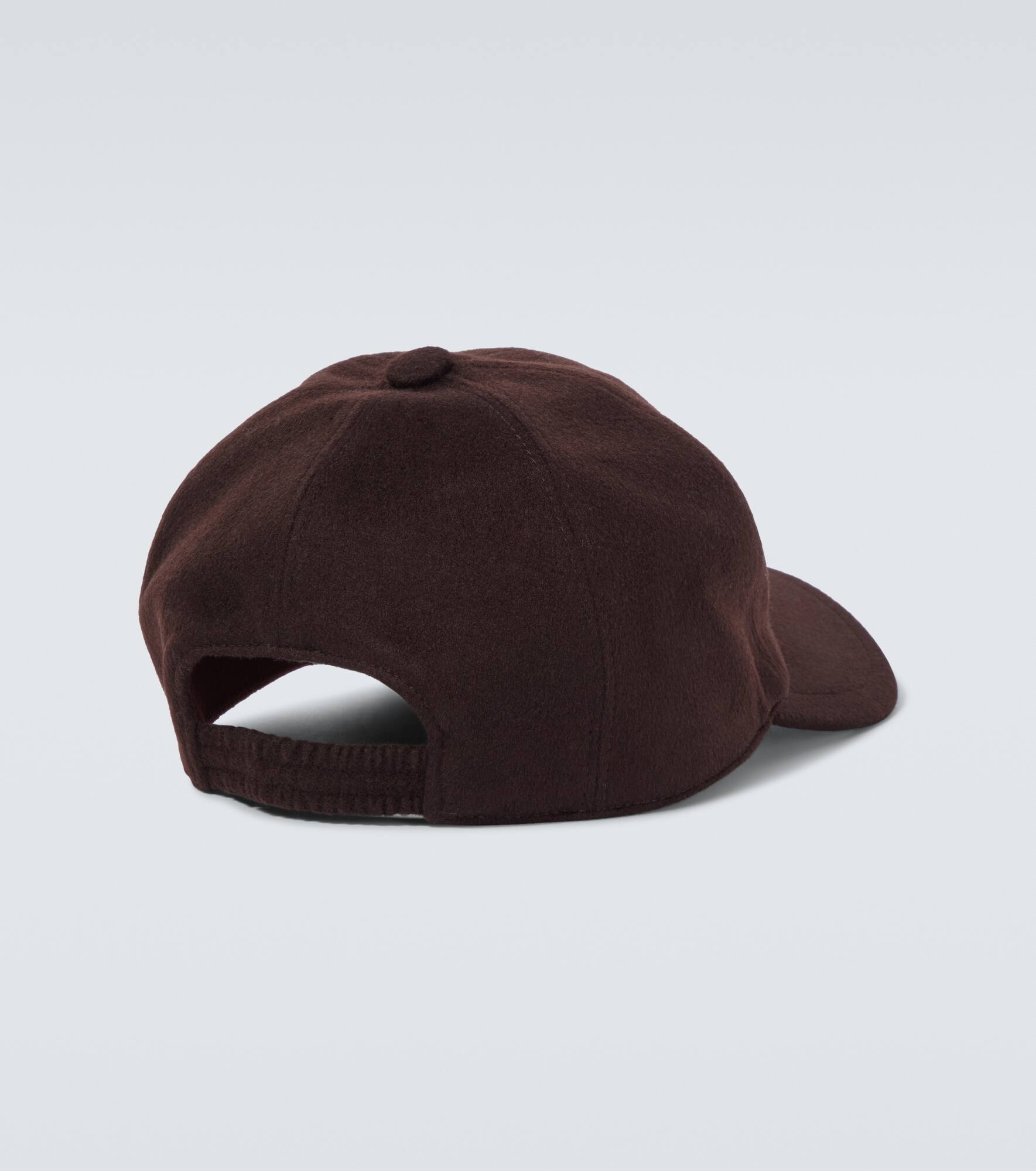 Logo cashmere baseball cap - 4