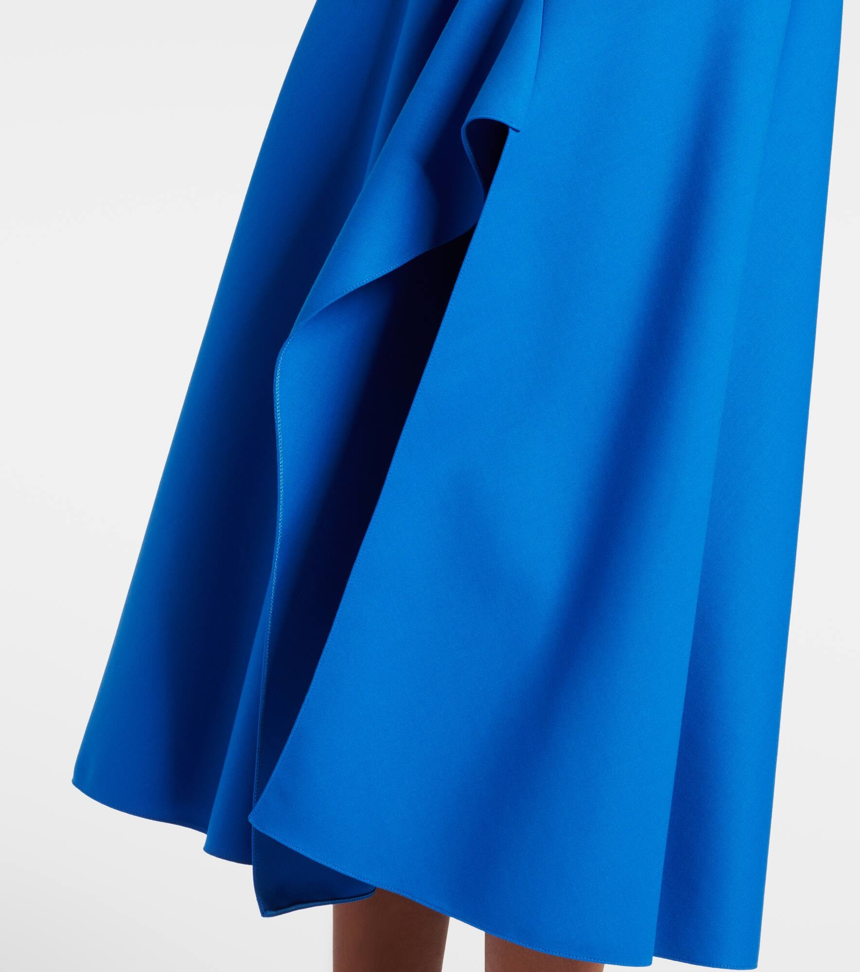 Draped wool-blend midi dress - 5