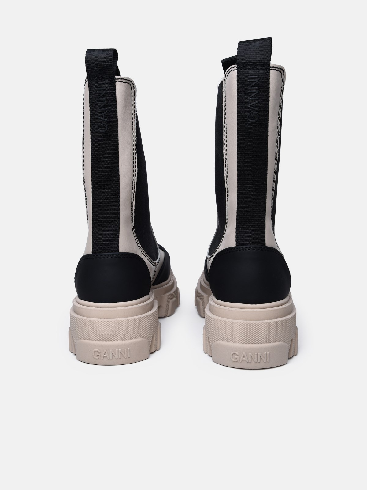BEIGE LEATHER ANKLE BOOTS - 4