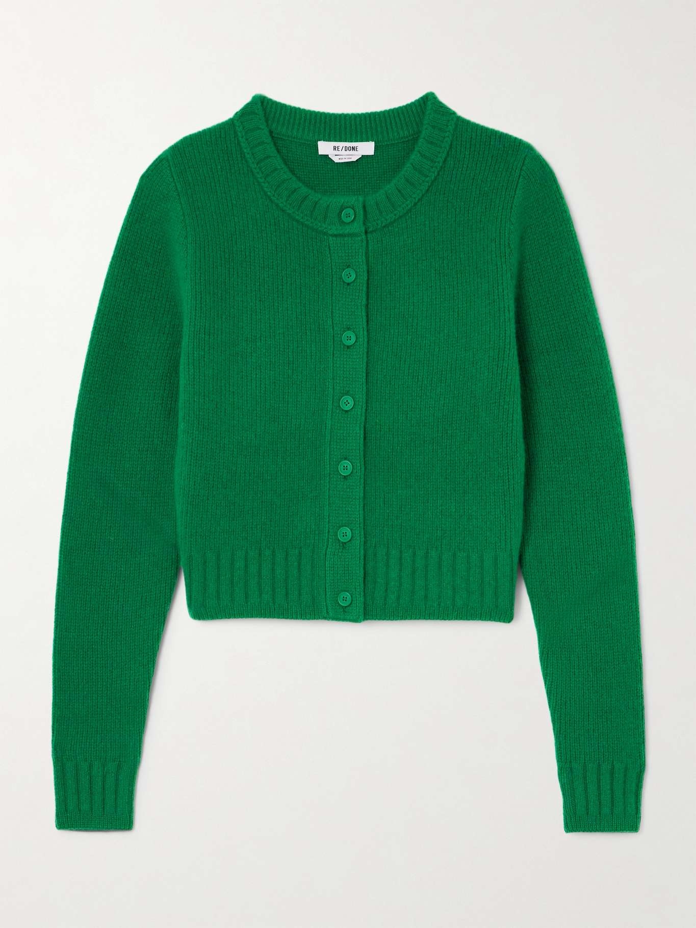 Cropped cashmere cardigan - 1