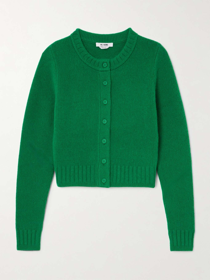 Cropped cashmere cardigan 1