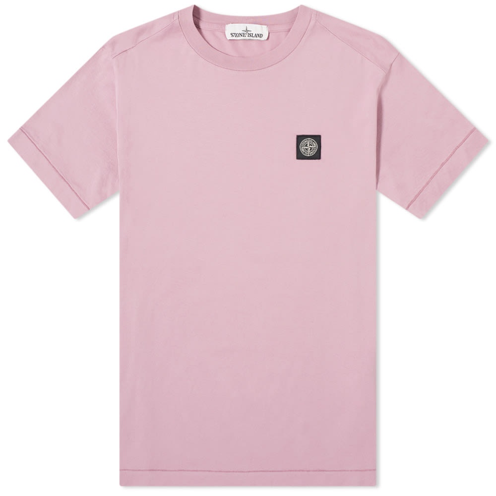 Stone Island Garment Dyed Patch Logo Tee - 1