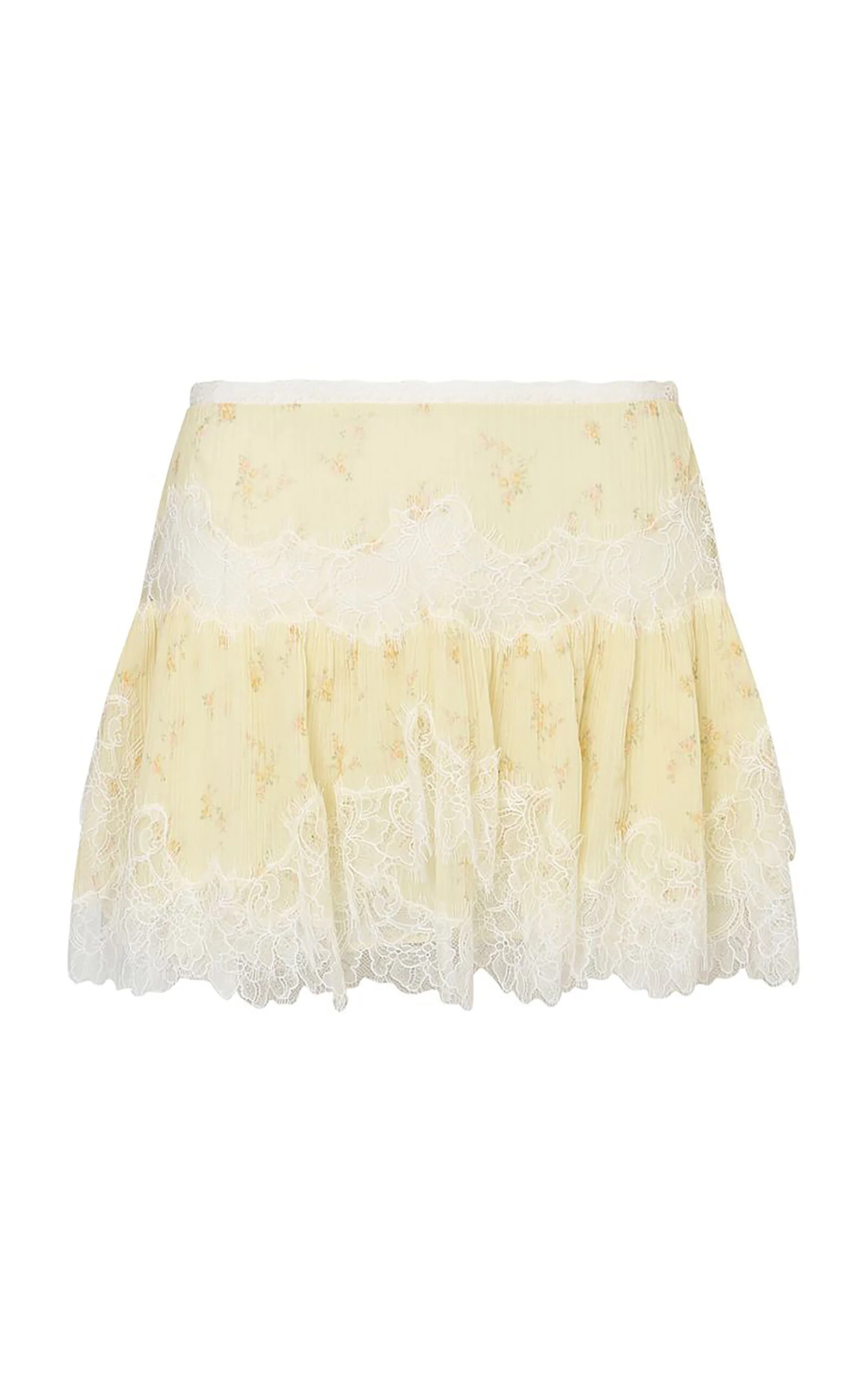 Kellison Pleated Silk Blend Skirt yellow - 1