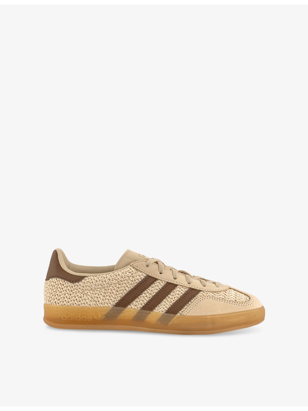 Gazelle Indoor Textured Woven and Leather Low-Top Trainers - 1