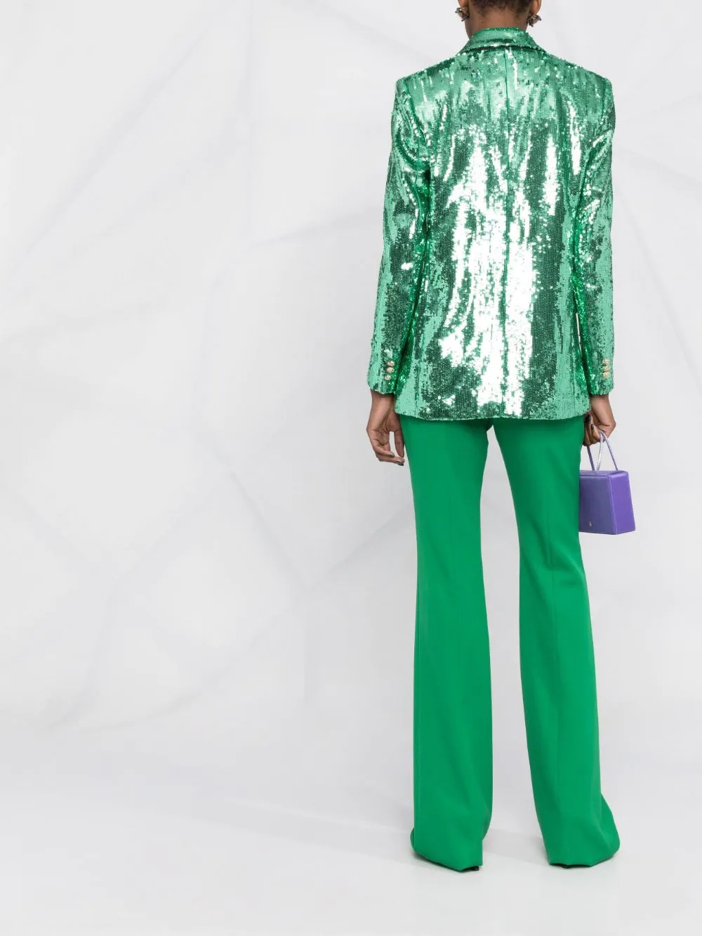 sequin-embellished blazer - 4