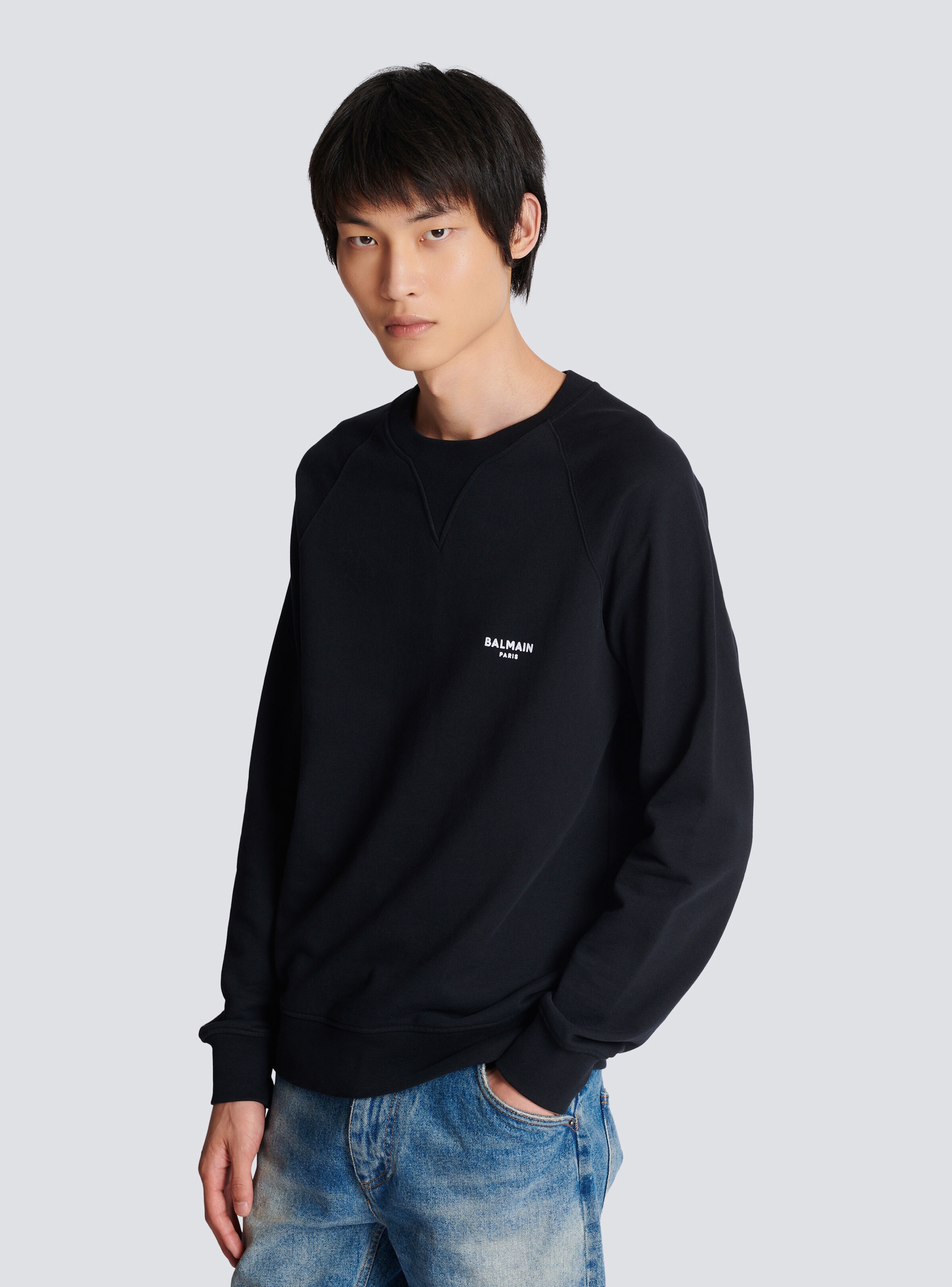 Balmain Paris flocked sweatshirt - 6